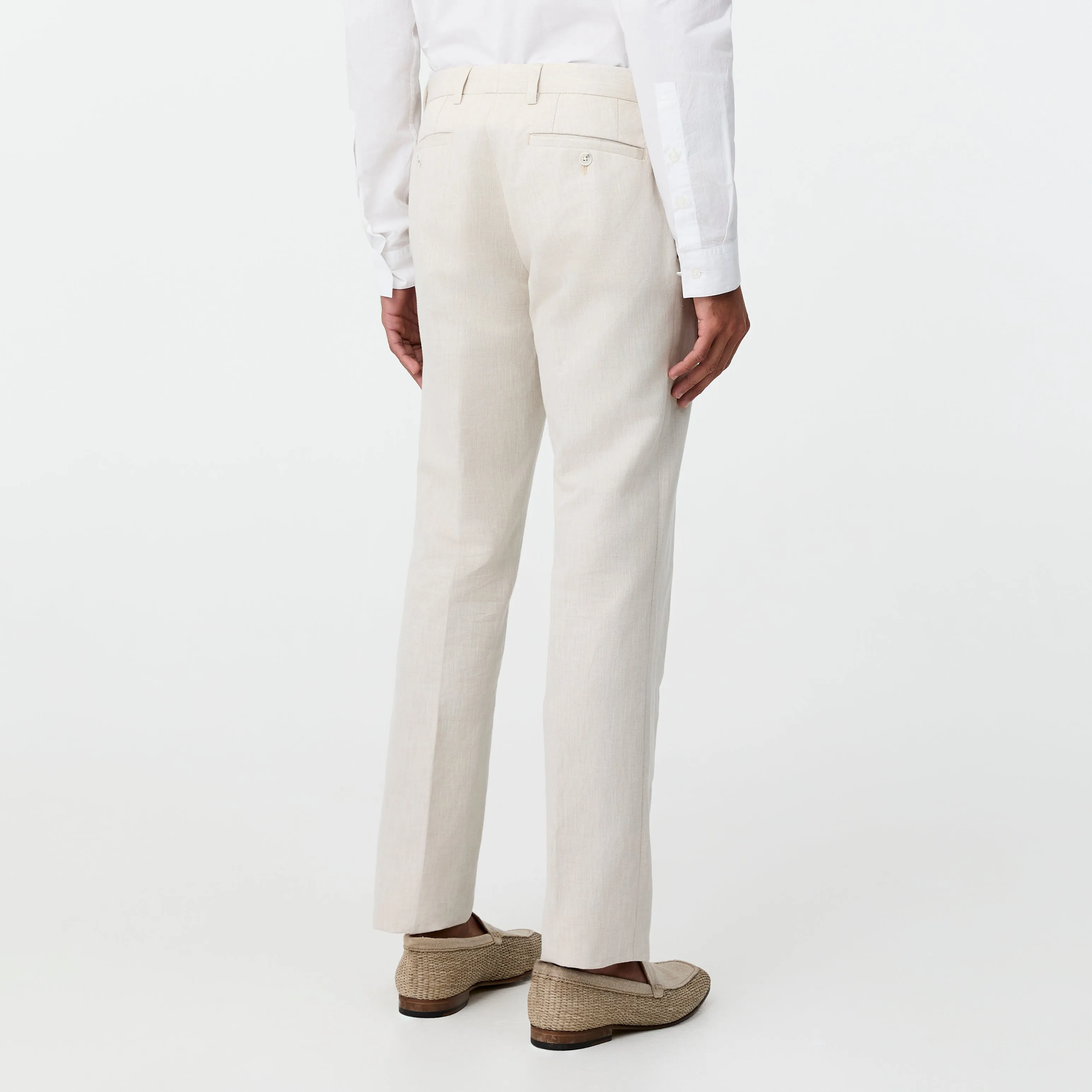 Linen Cotton Suit Pant Natural sold by Calibre product image thumbnail 5