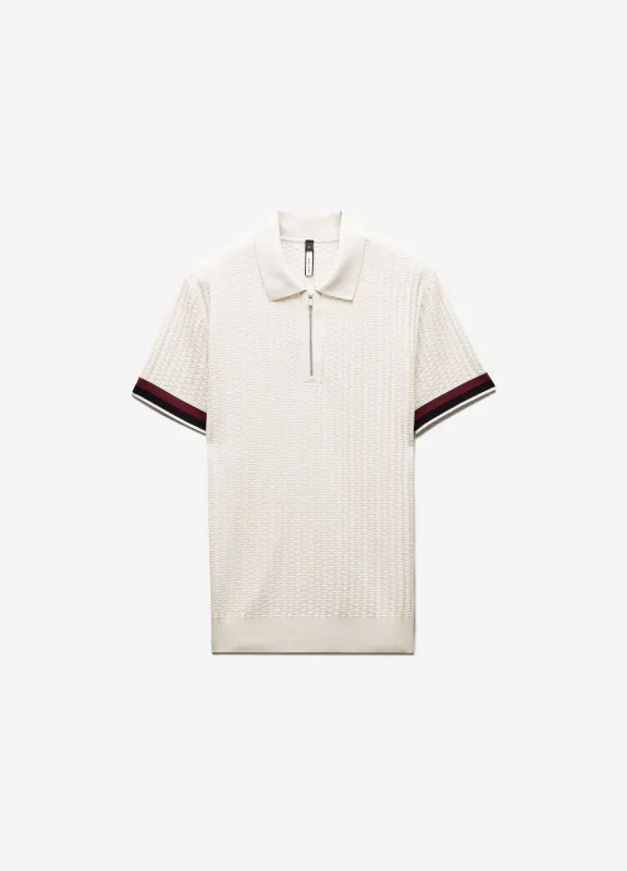 Double Stripe Polo Salt sold by Calibre