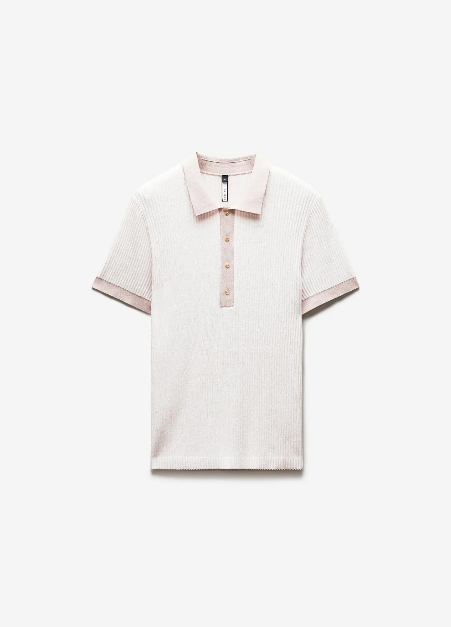 Two Tone Ribbed Polo Parchment sold by Calibre