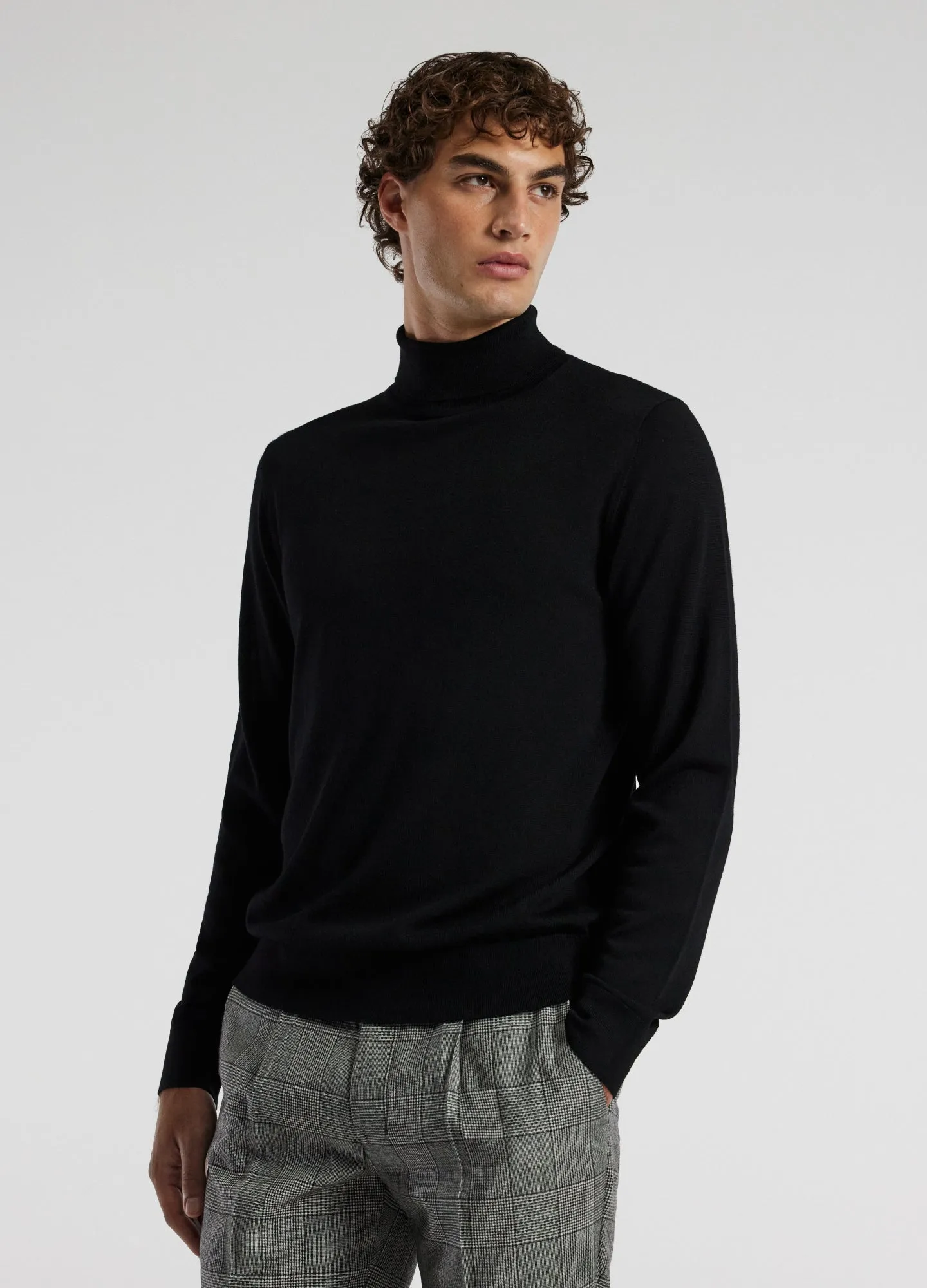 Roll Neck Merino Sweater Black sold by Calibre product image thumbnail 3