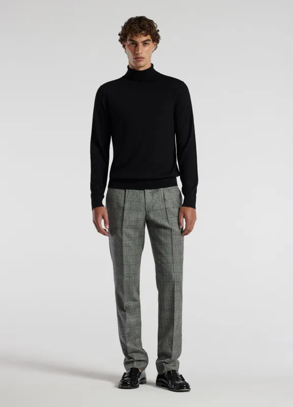 Roll Neck Merino Sweater Black sold by Calibre