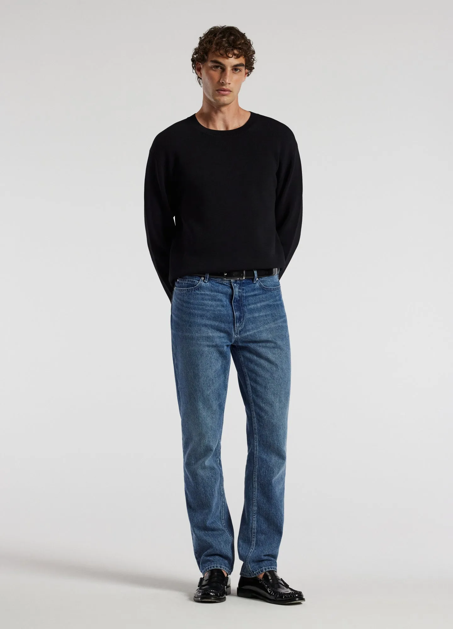 Relaxed Crew Neck Sweater Black sold by Calibre product image thumbnail 3