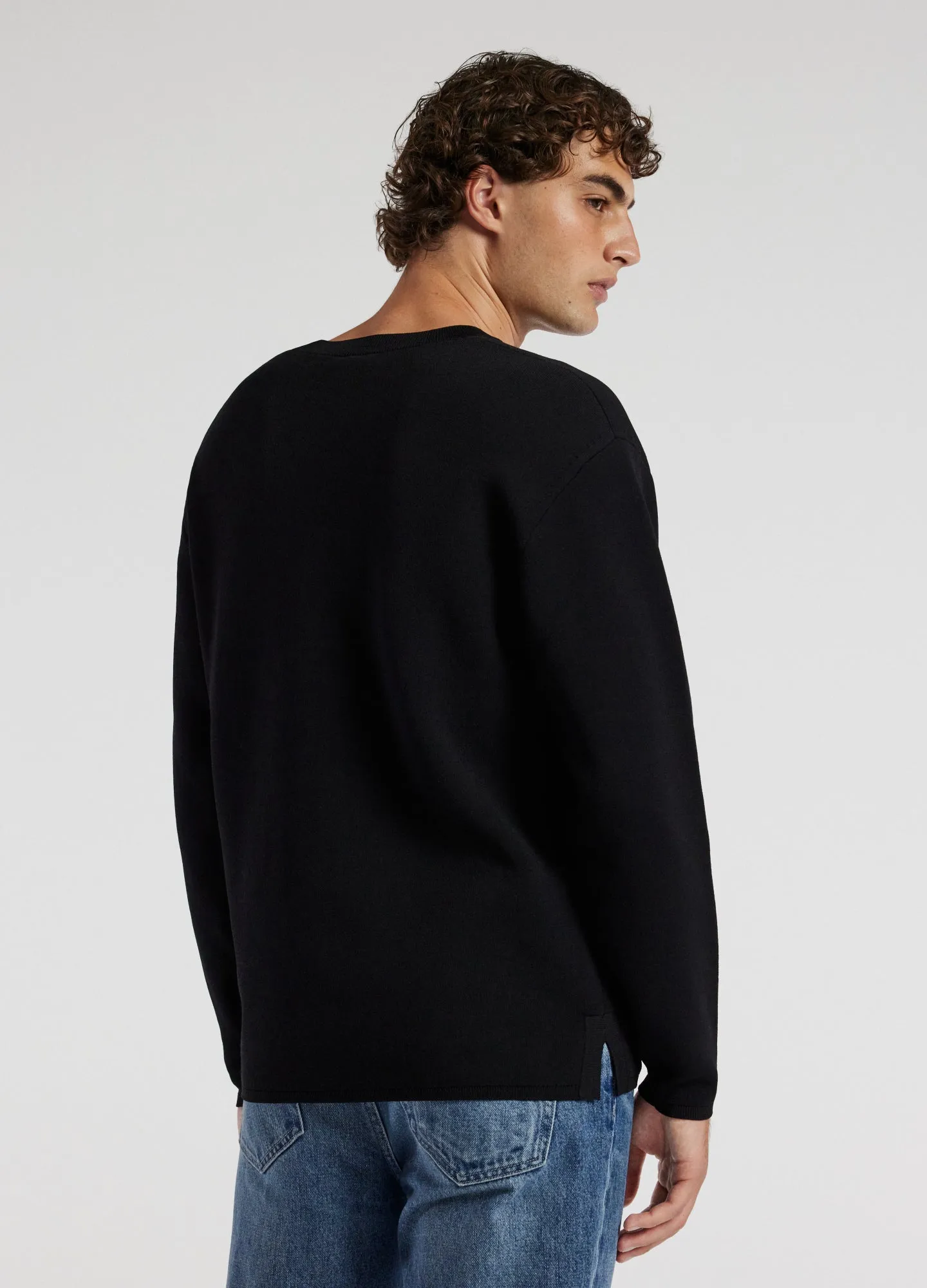 Relaxed Crew Neck Sweater Black sold by Calibre product image thumbnail 5