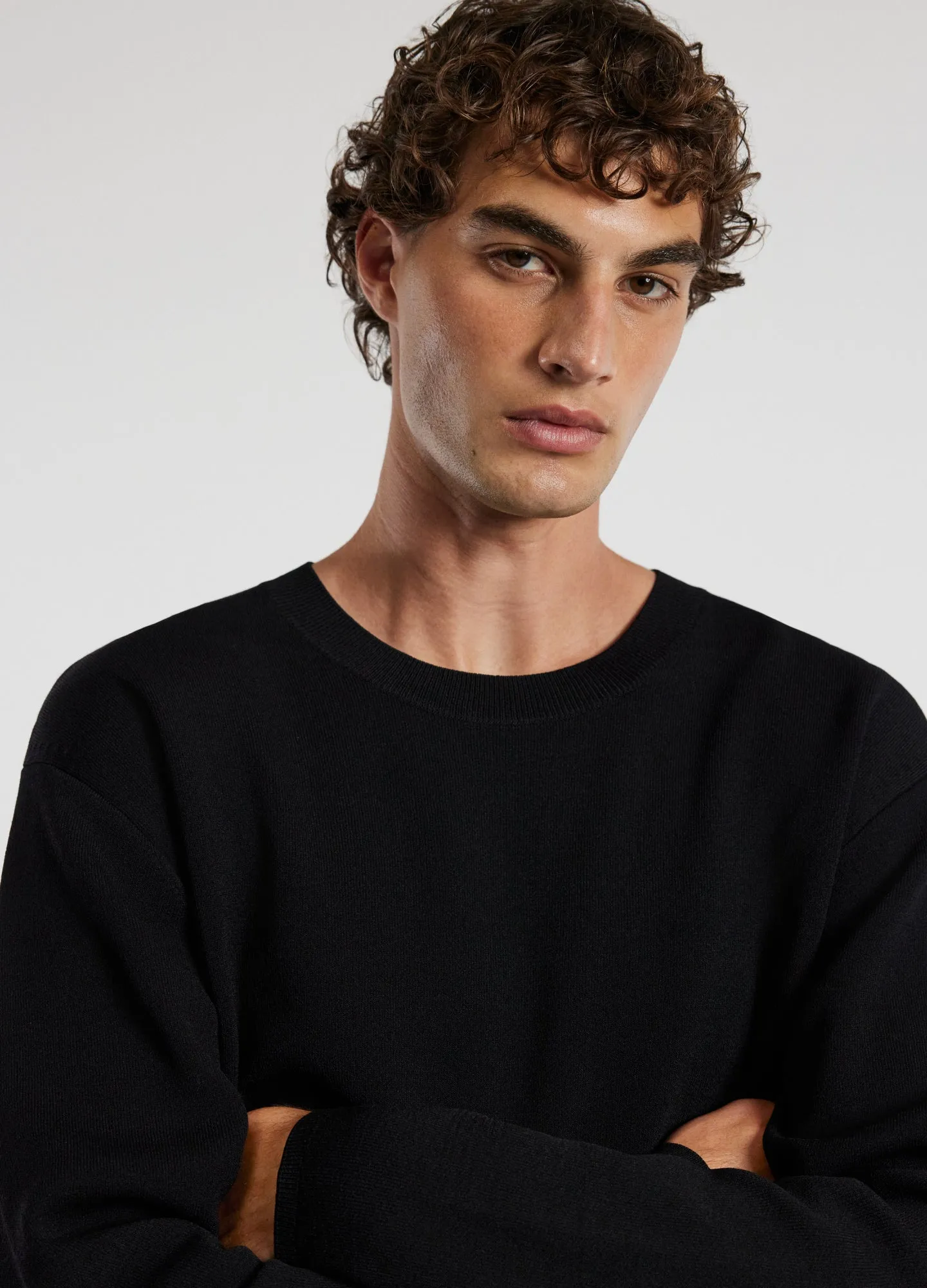 Relaxed Crew Neck Sweater Black sold by Calibre product image thumbnail 4