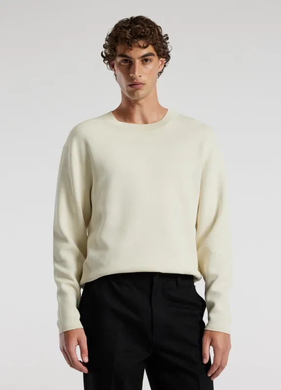 Relaxed Crew Neck Sweater Bone sold by Calibre