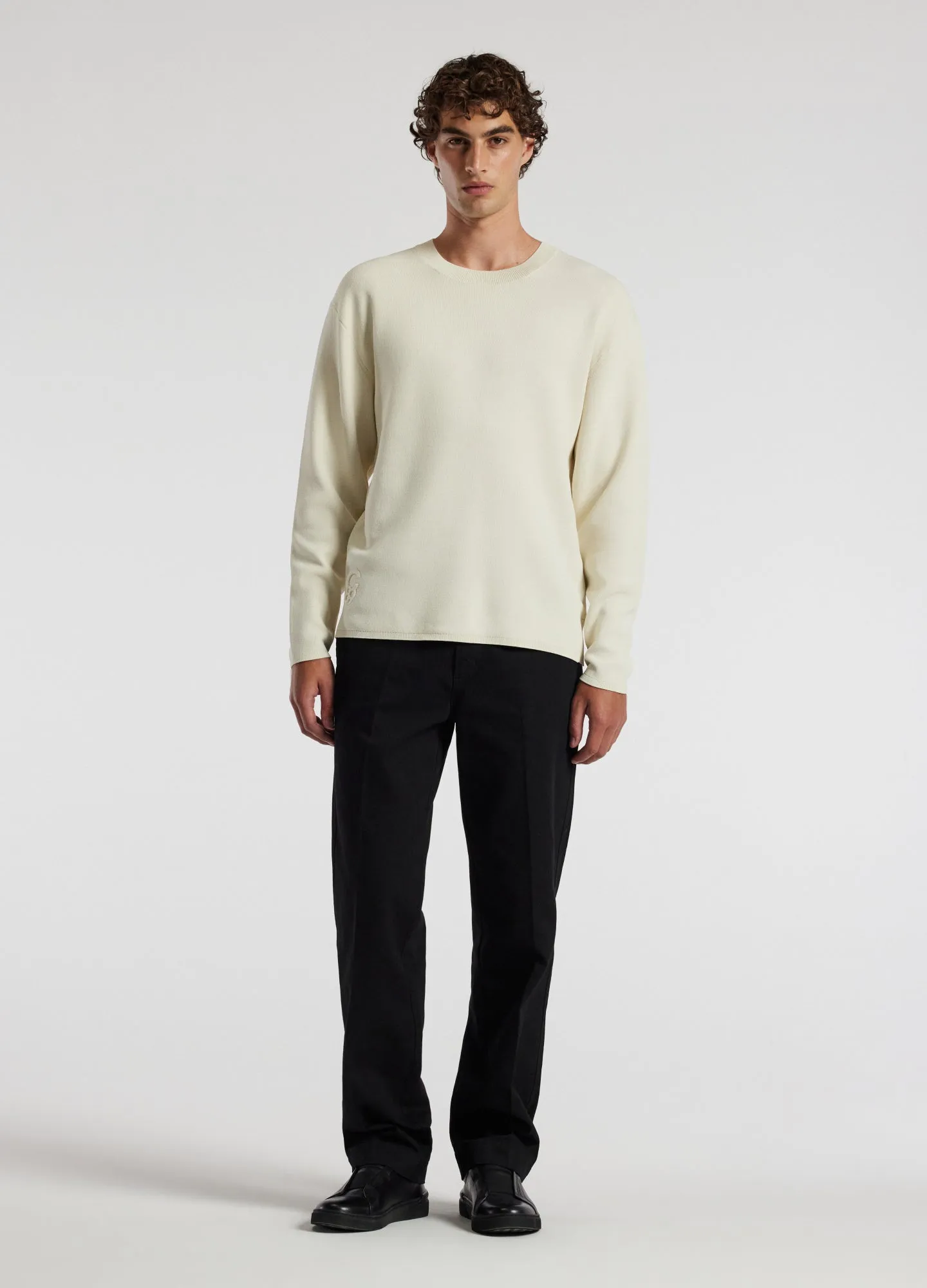 Relaxed Crew Neck Sweater Bone sold by Calibre product image thumbnail 3