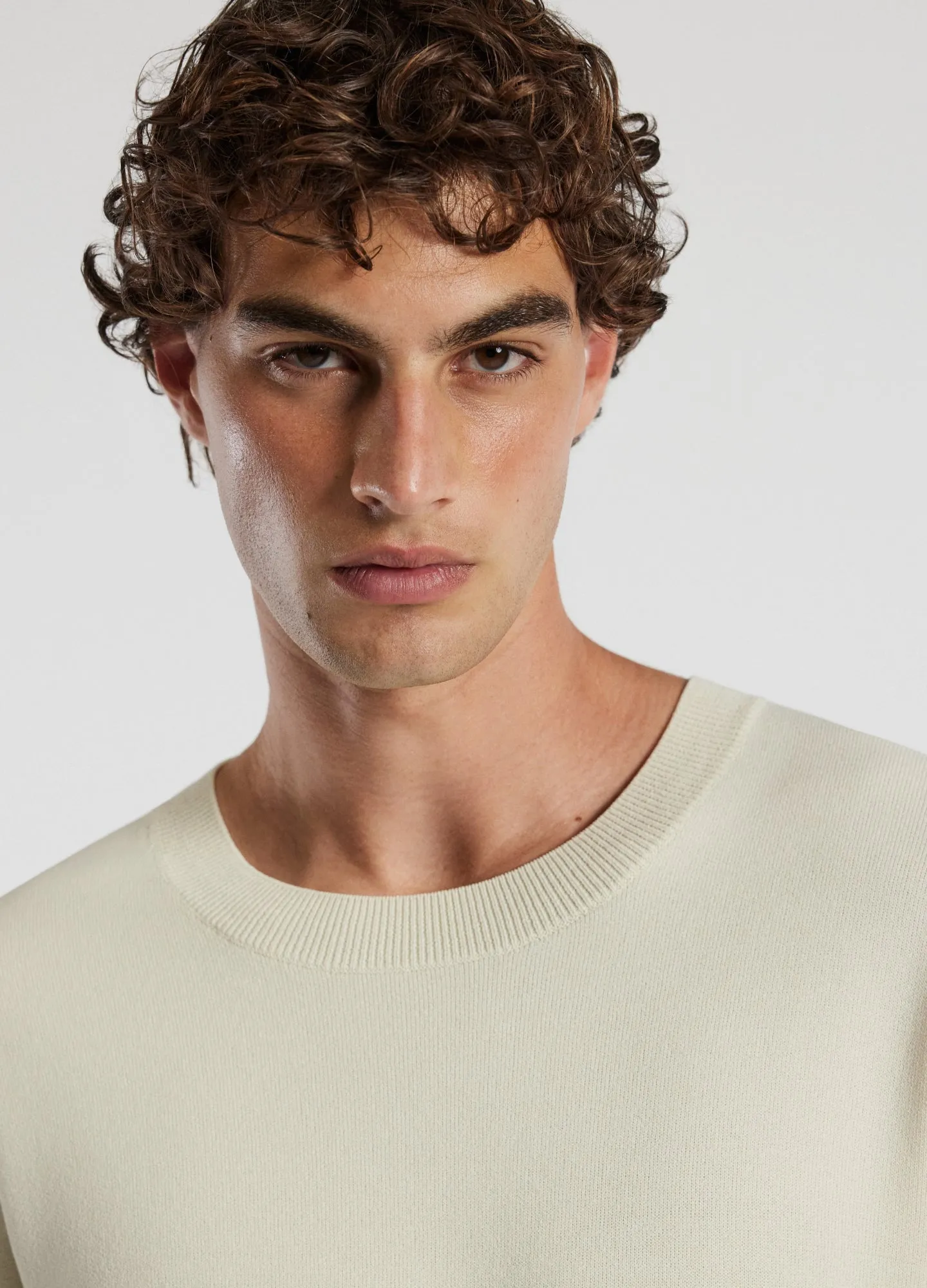 Relaxed Crew Neck Sweater Bone sold by Calibre product image thumbnail 4