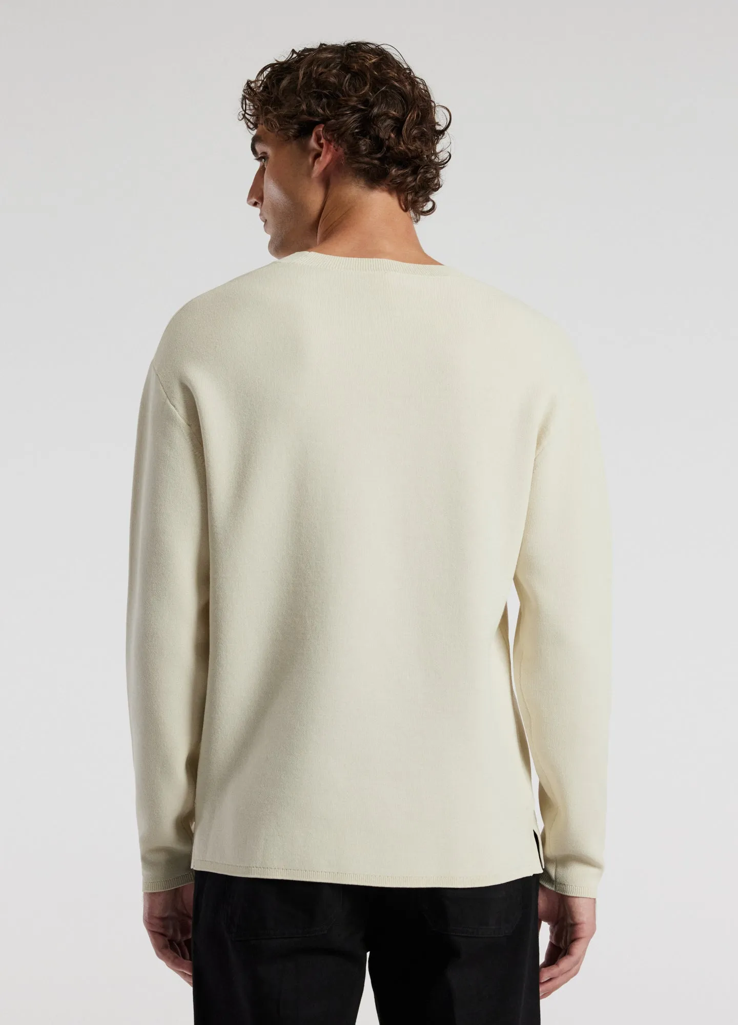 Relaxed Crew Neck Sweater Bone sold by Calibre product image thumbnail 5