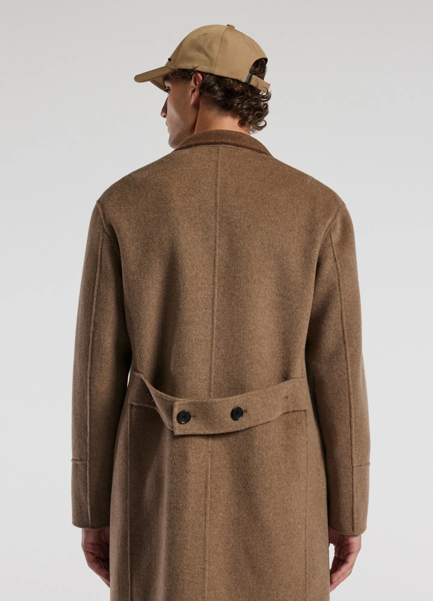 Double Face Funnel Neck Coat Beige Combo sold by Calibre product image thumbnail 5