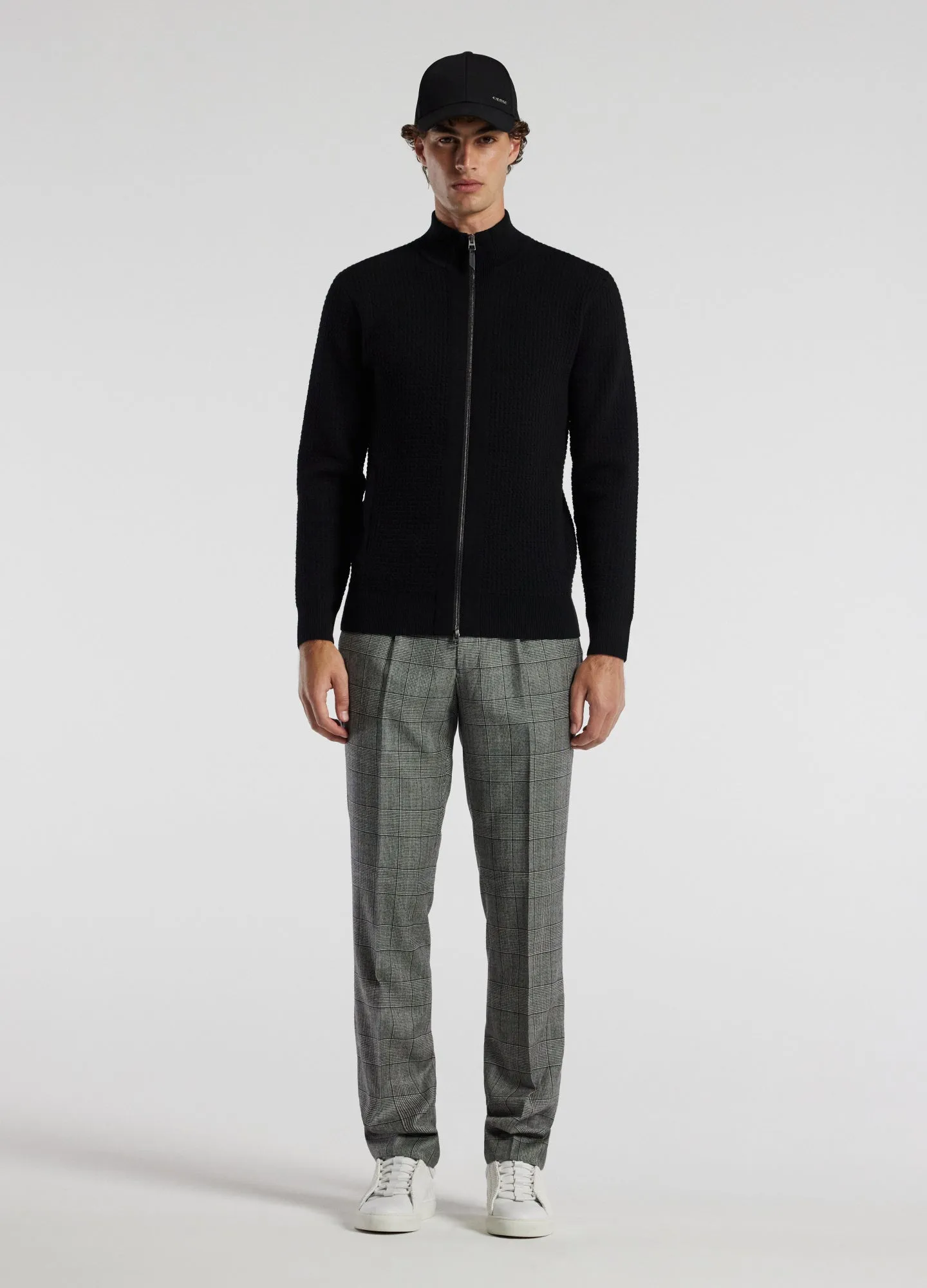 Textured Zip Cardigan Black sold by Calibre product image thumbnail 2