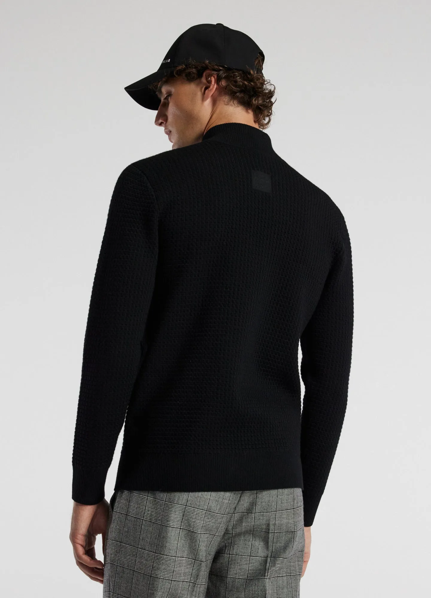 Textured Zip Cardigan Black sold by Calibre product image thumbnail 5