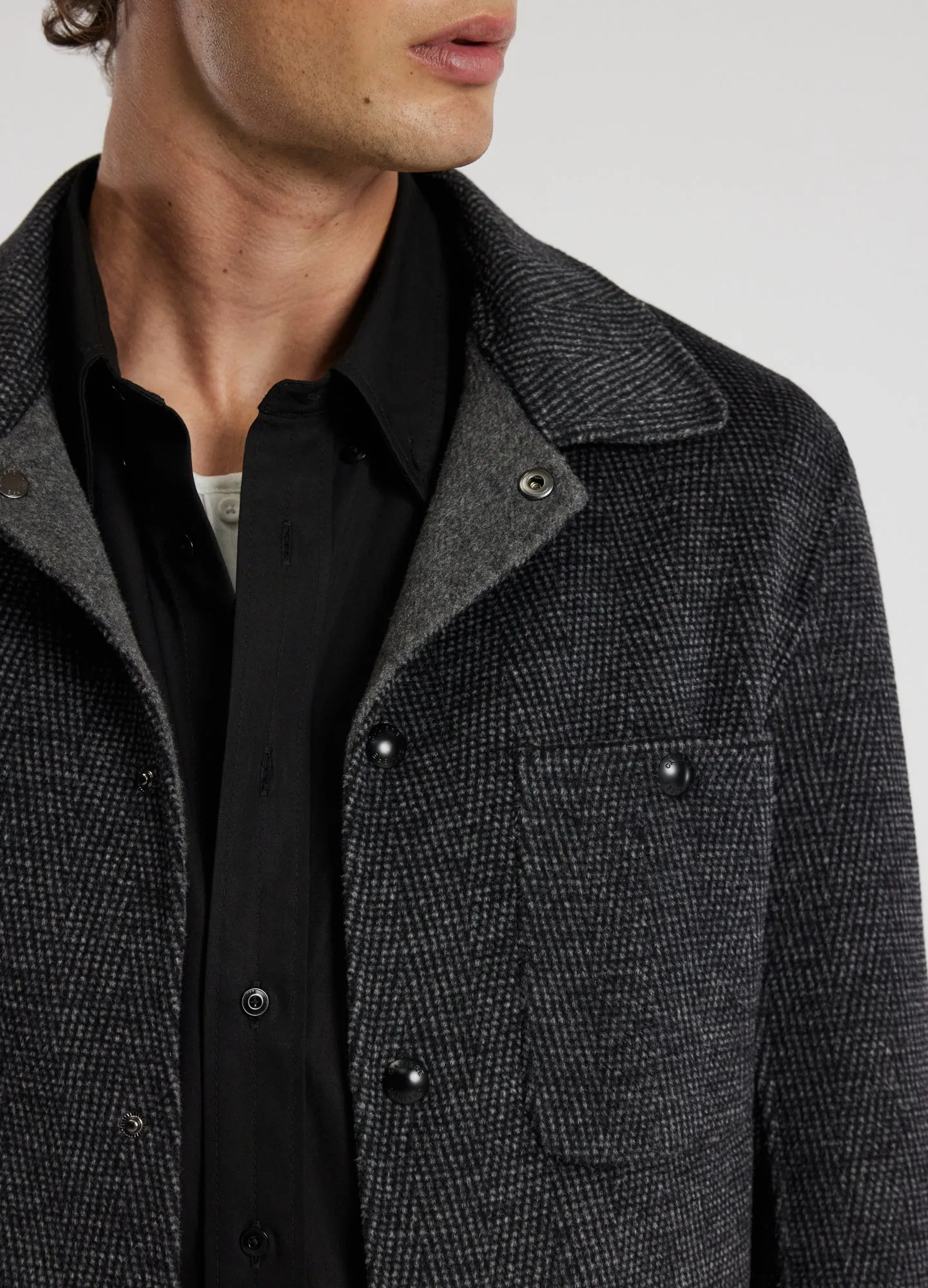 Double Face Shirt Jacket Charcoal sold by Calibre product image thumbnail 4