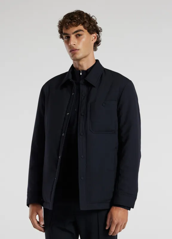 Padded Wool Shirt Jacket Navy Dark sold by Calibre