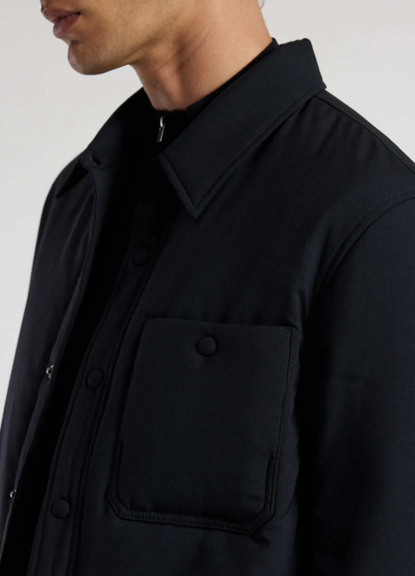 Padded Wool Shirt Jacket Navy Dark sold by Calibre product image thumbnail 4
