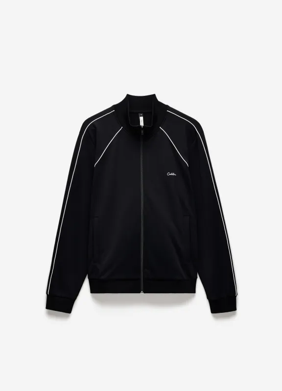 Contrast Jersey Track Jacket Black sold by Calibre