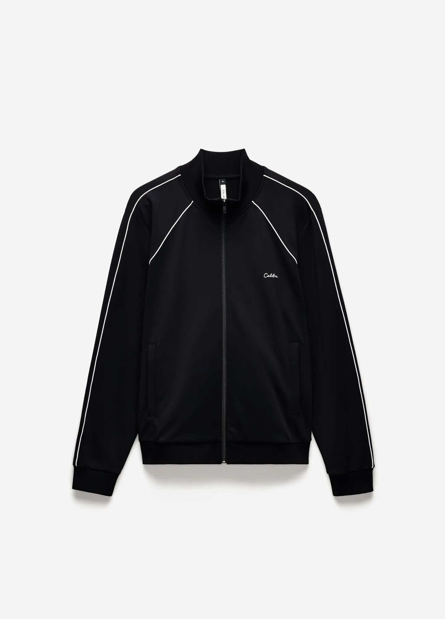 Contrast Jersey Track Jacket Black sold by Calibre
