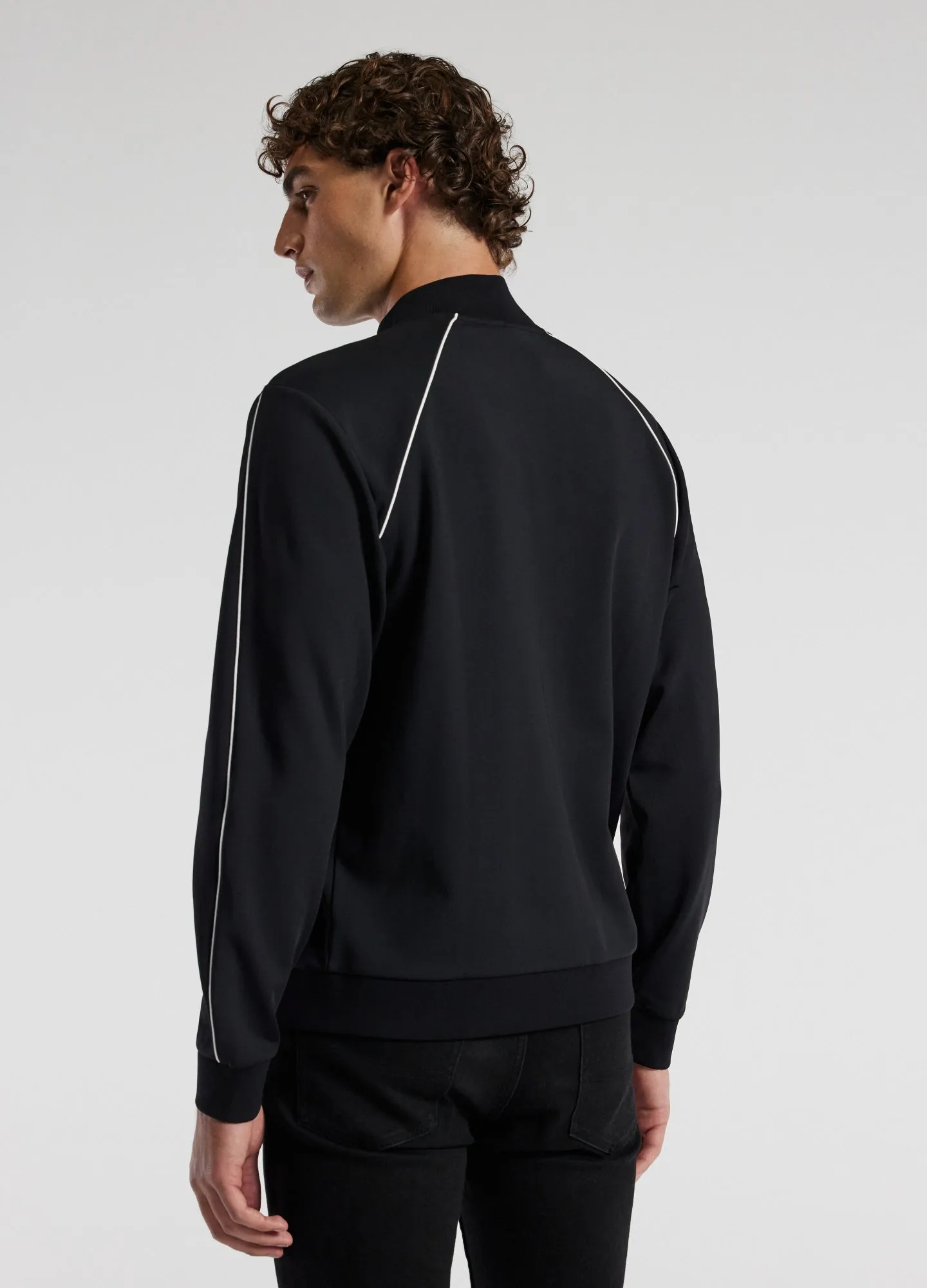 Contrast Jersey Track Jacket Black sold by Calibre product image thumbnail 5
