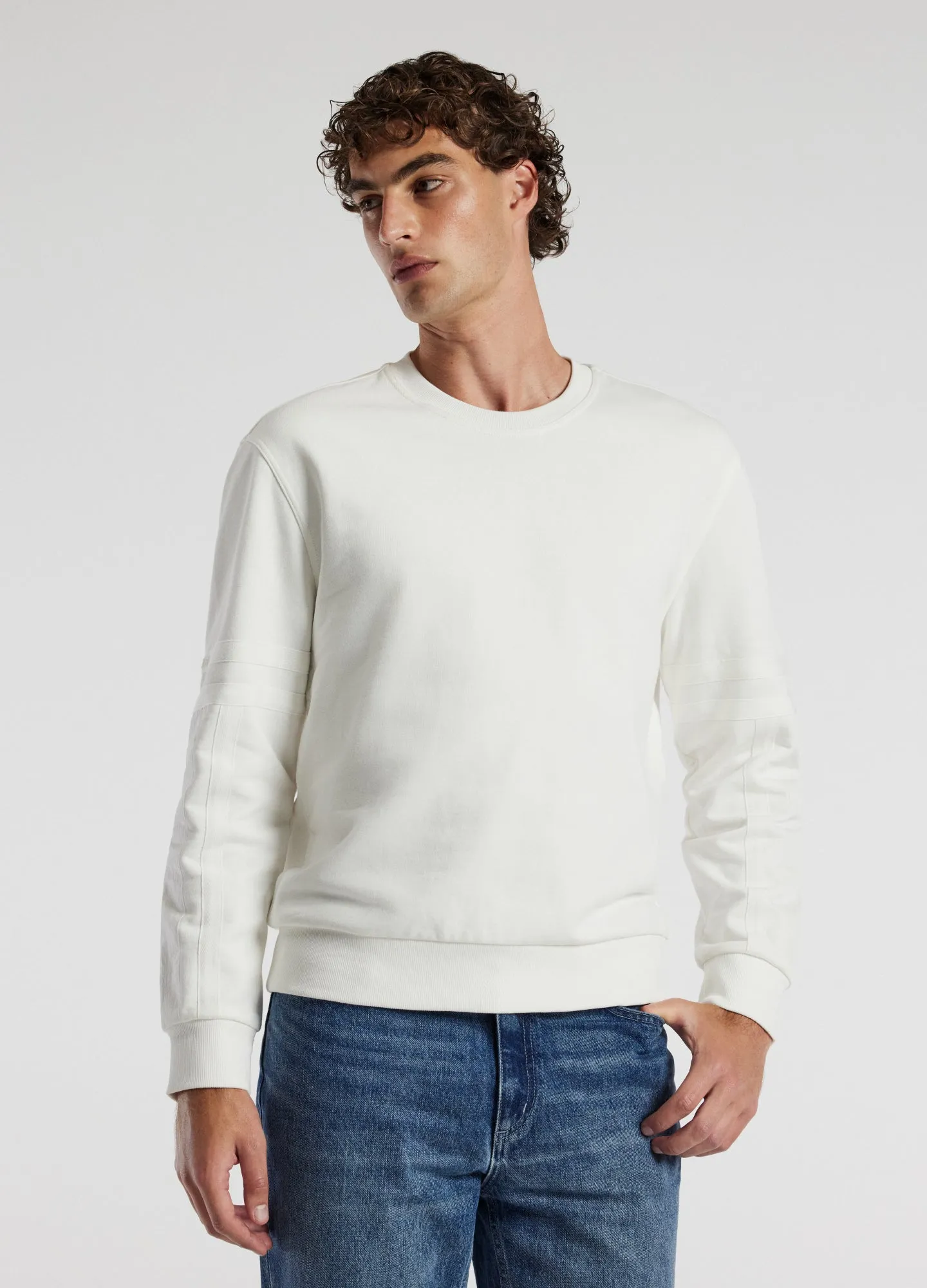Nylon Sleeve Sweat Top Ivory sold by Calibre product image thumbnail 3