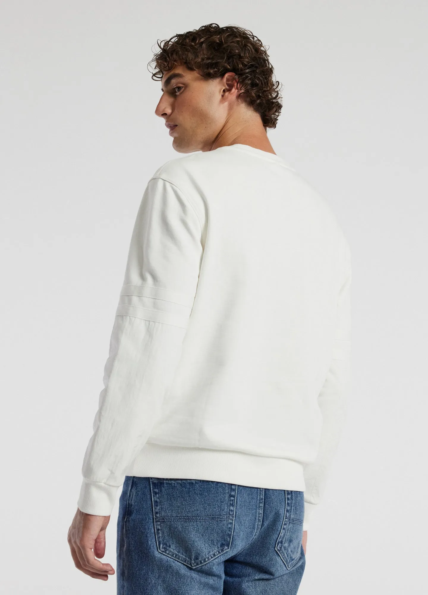 Nylon Sleeve Sweat Top Ivory sold by Calibre product image thumbnail 5