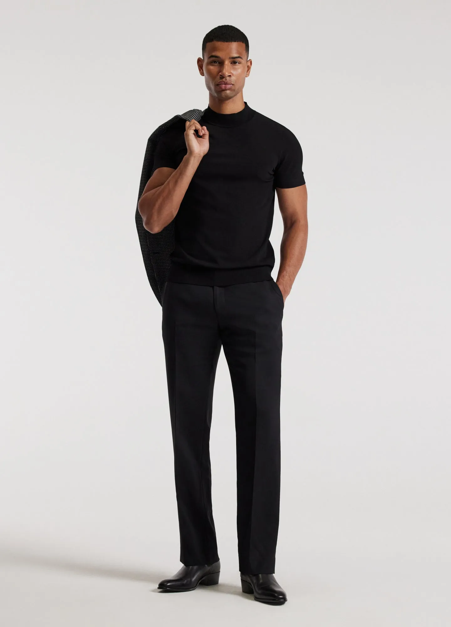 Slim Tech Knit T-shirt Black sold by Calibre product image thumbnail 2