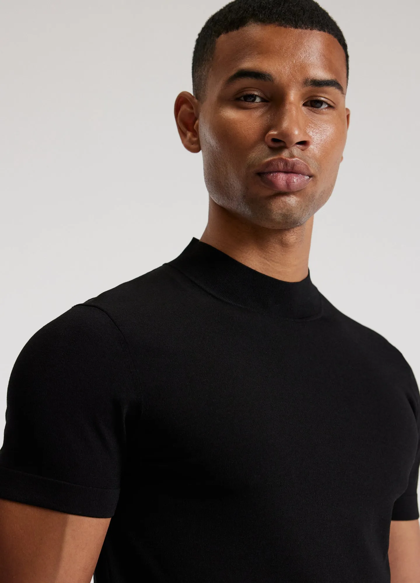 Slim Tech Knit T-shirt Black sold by Calibre product image thumbnail 4