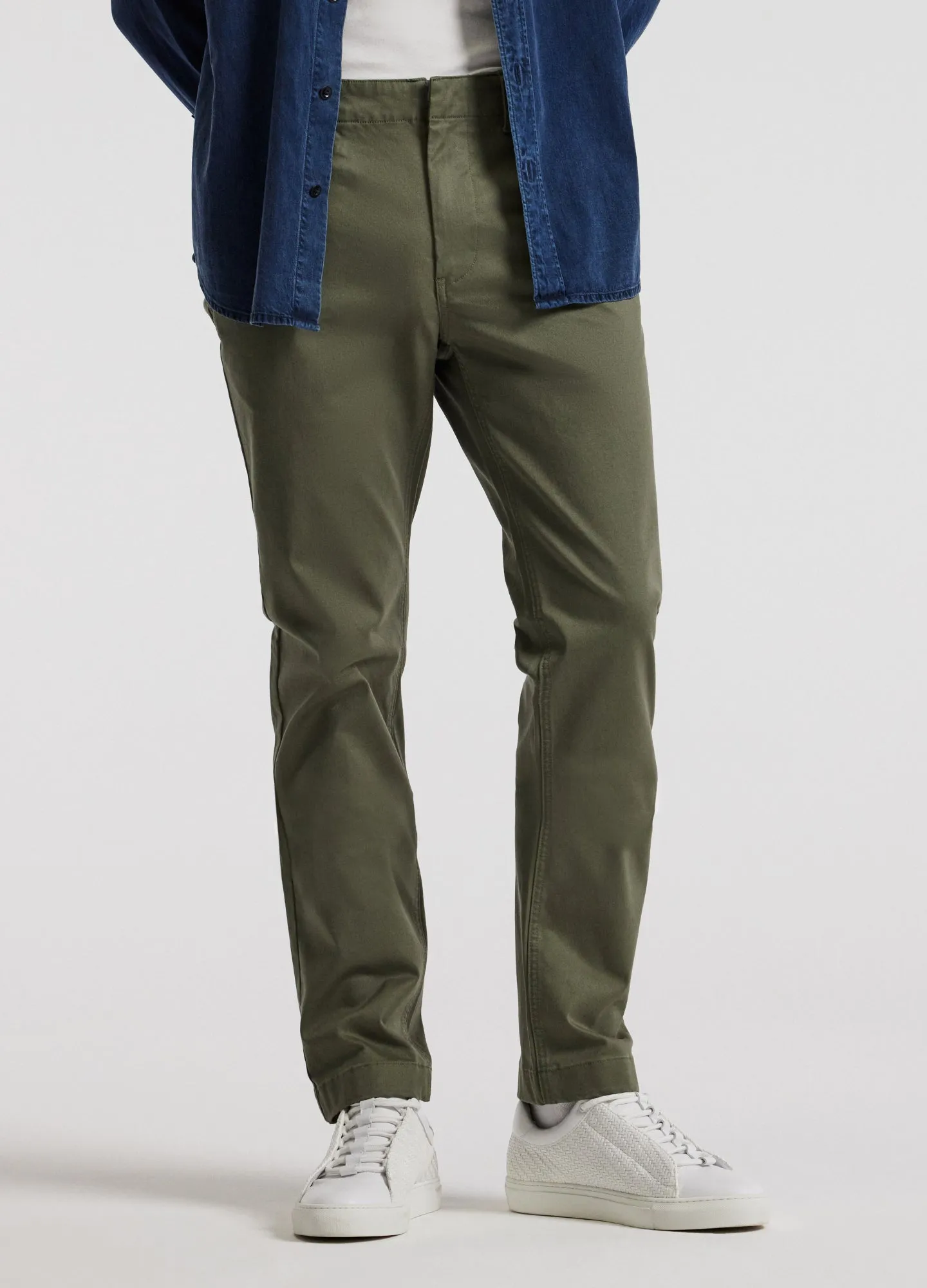 Slim Washed Chinos Khaki sold by Calibre product image thumbnail 3