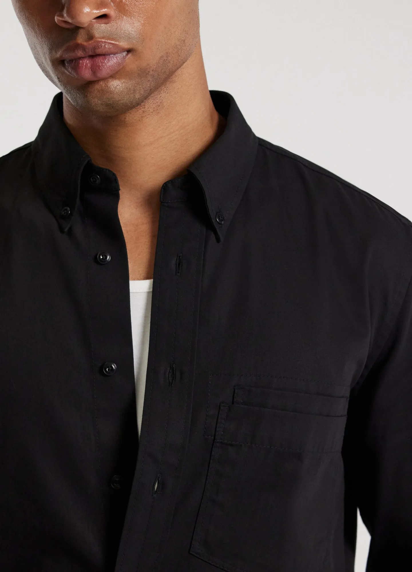 Cotton Double Pocket Shirt Black sold by Calibre product image thumbnail 4