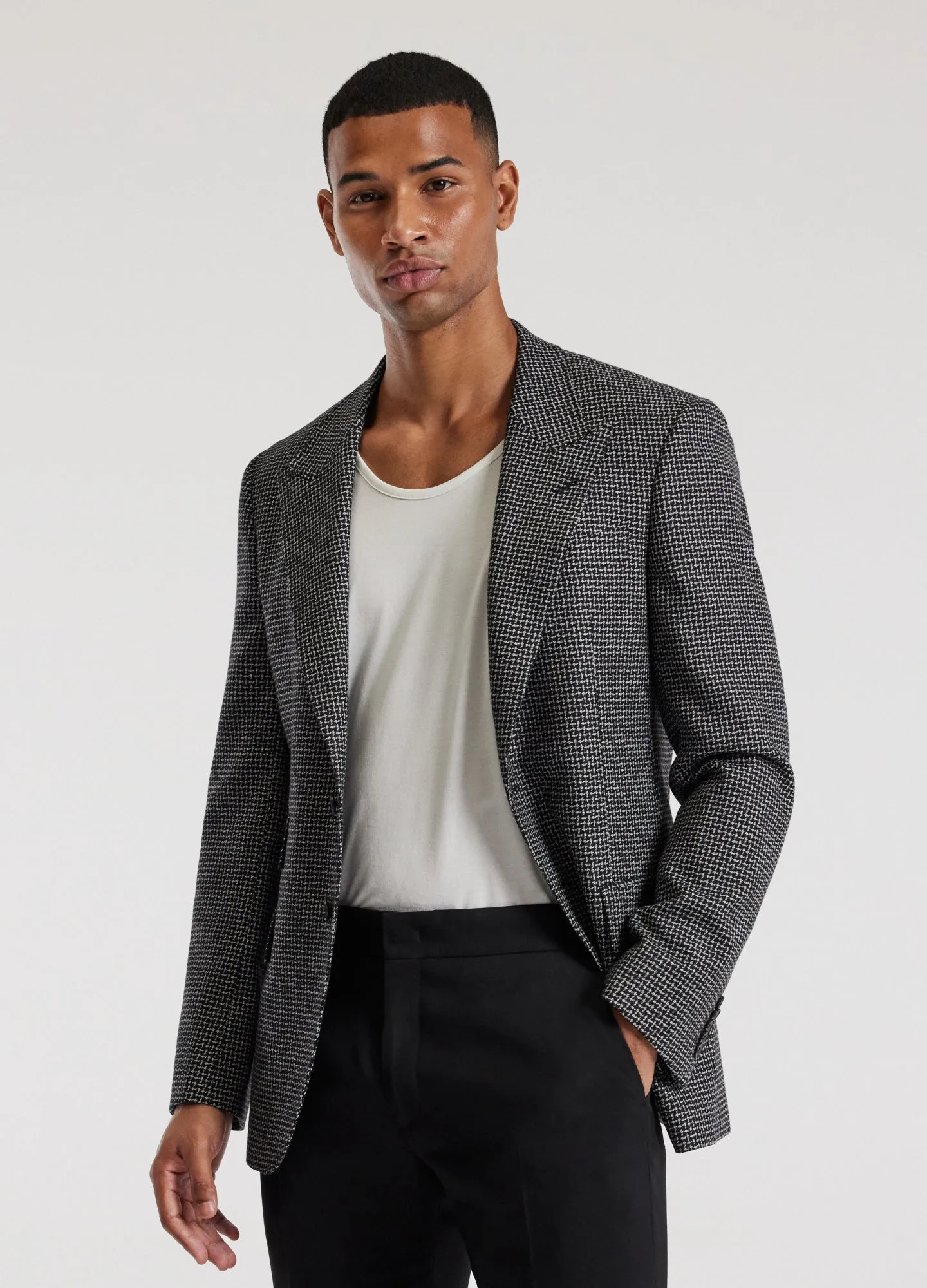 Weave Check Blazer Black sold by Calibre product image thumbnail 3