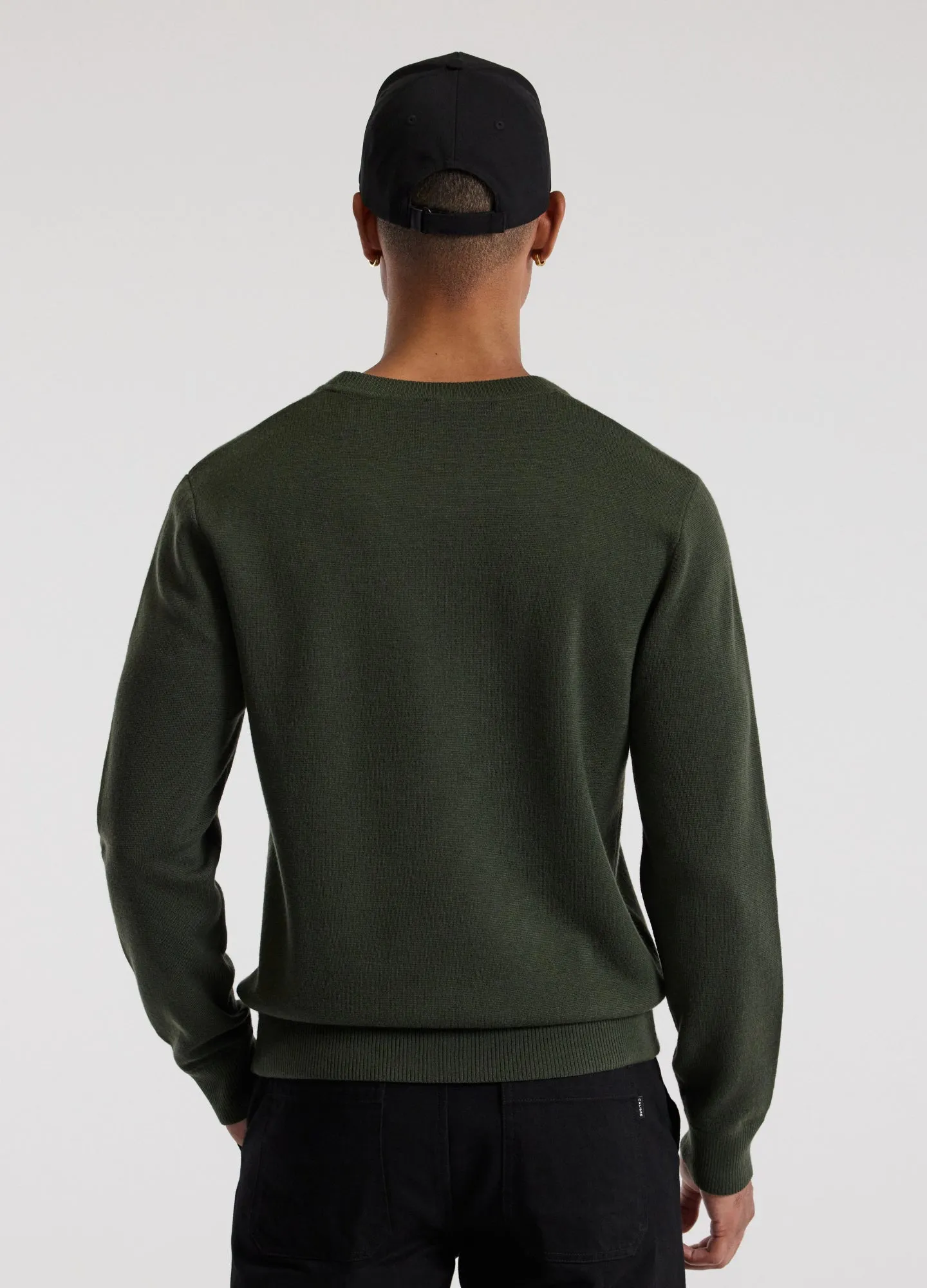 Crew Neck Merino Sweater Pine Green sold by Calibre product image thumbnail 5
