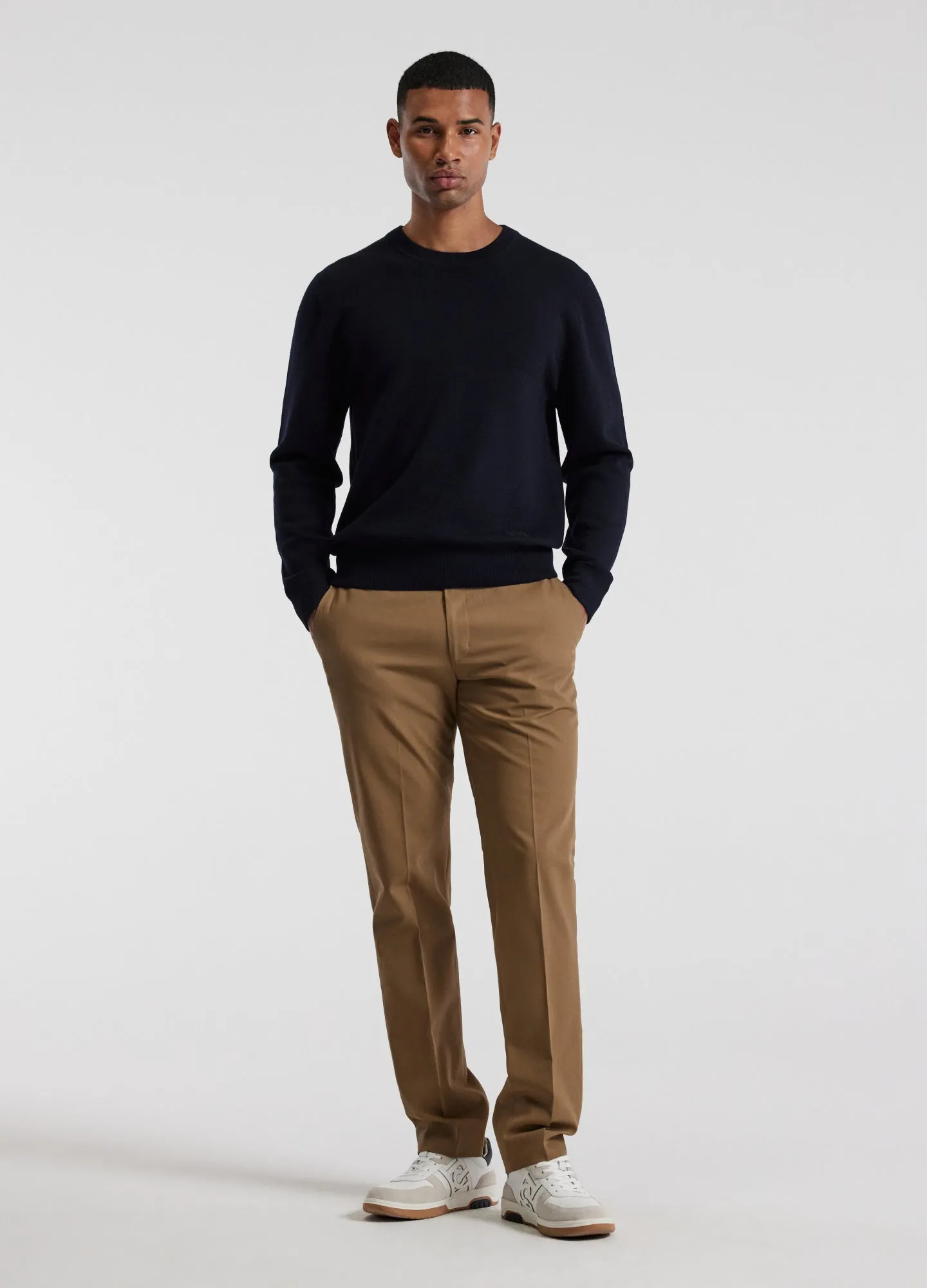 Crew Neck Merino Sweater Navy sold by Calibre product image thumbnail 3