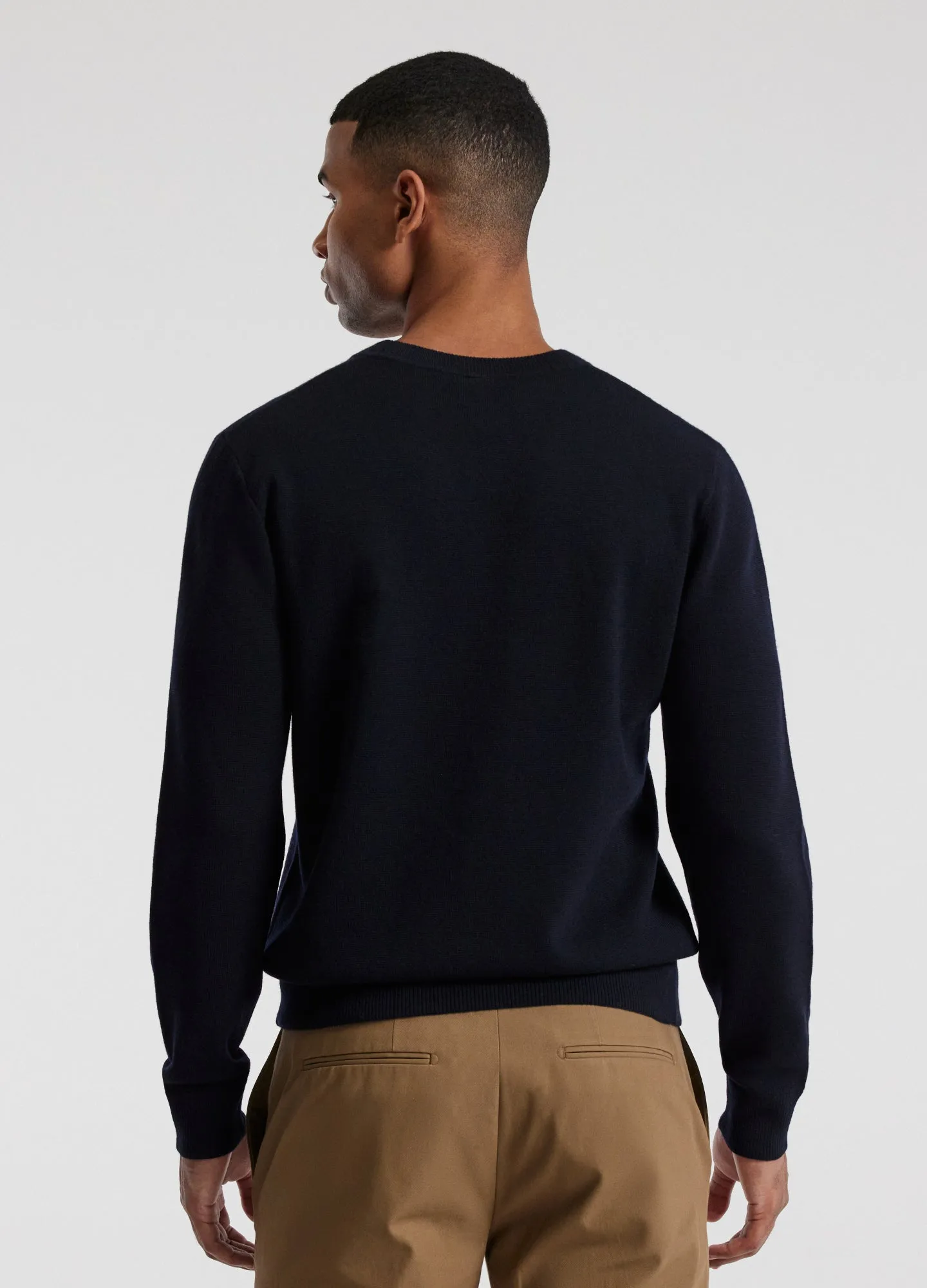 Crew Neck Merino Sweater Navy sold by Calibre product image thumbnail 5