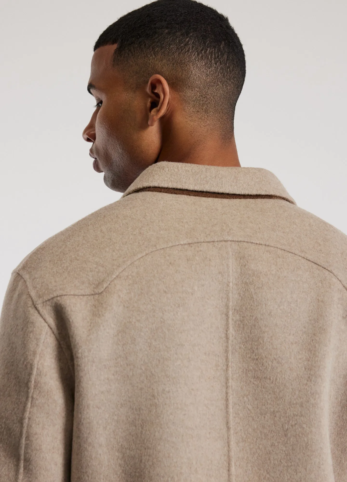 Double Face Shirt Jacket Oatmeal sold by Calibre product image thumbnail 4