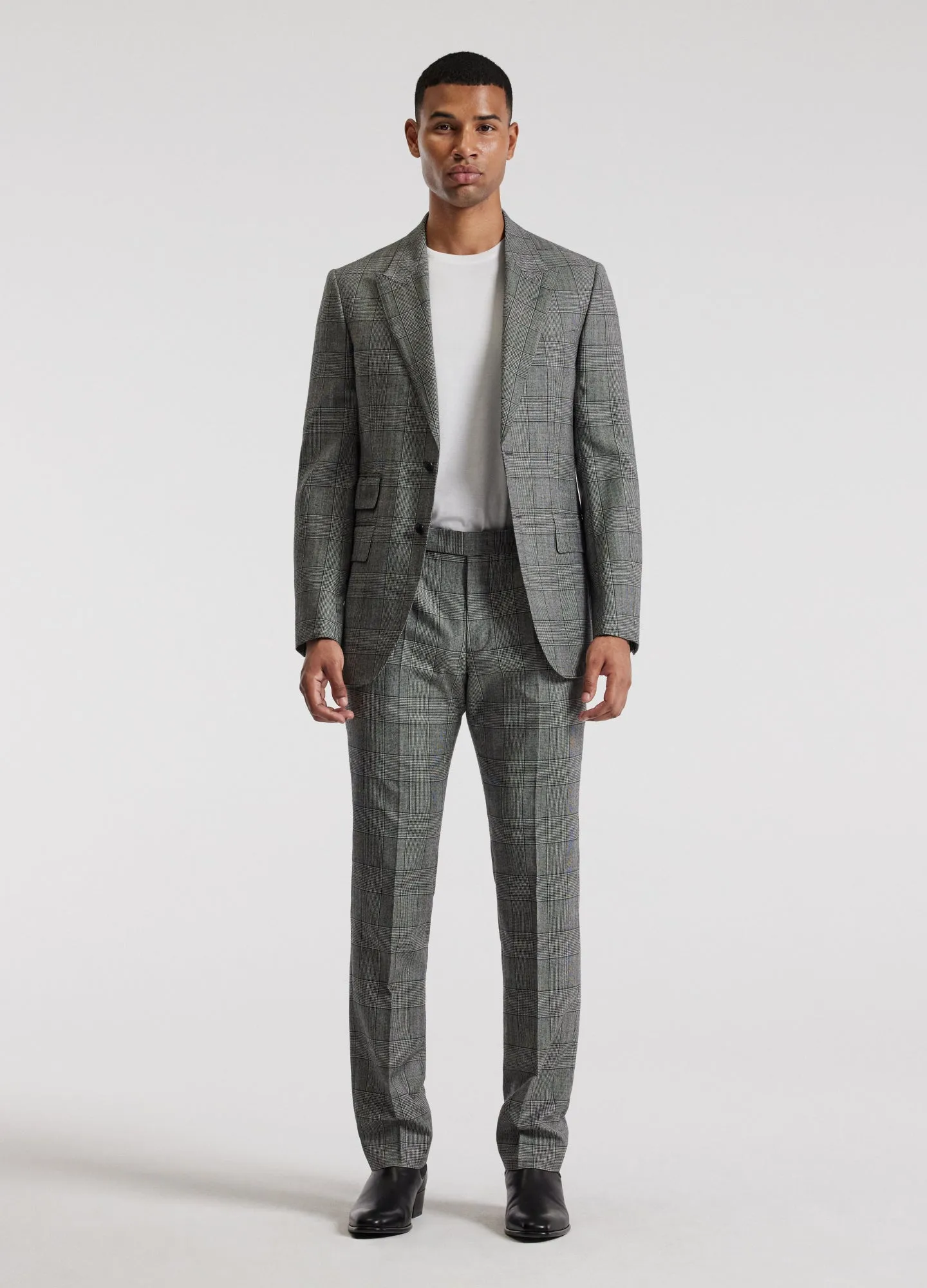 Glen Check Suit Pants Grey sold by Calibre product image thumbnail 2