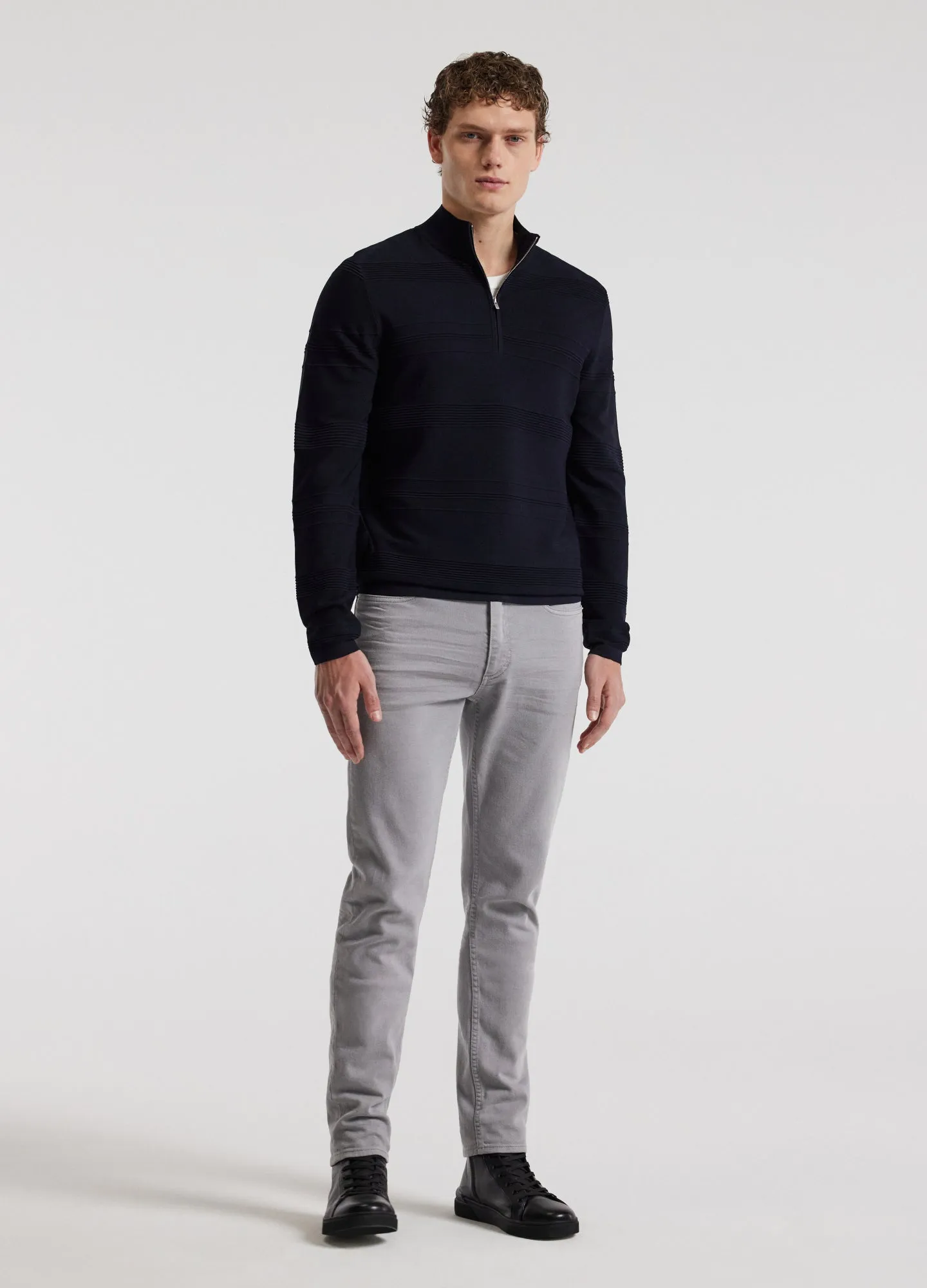 Quarter Zip Sweater Navy sold by Calibre product image thumbnail 3
