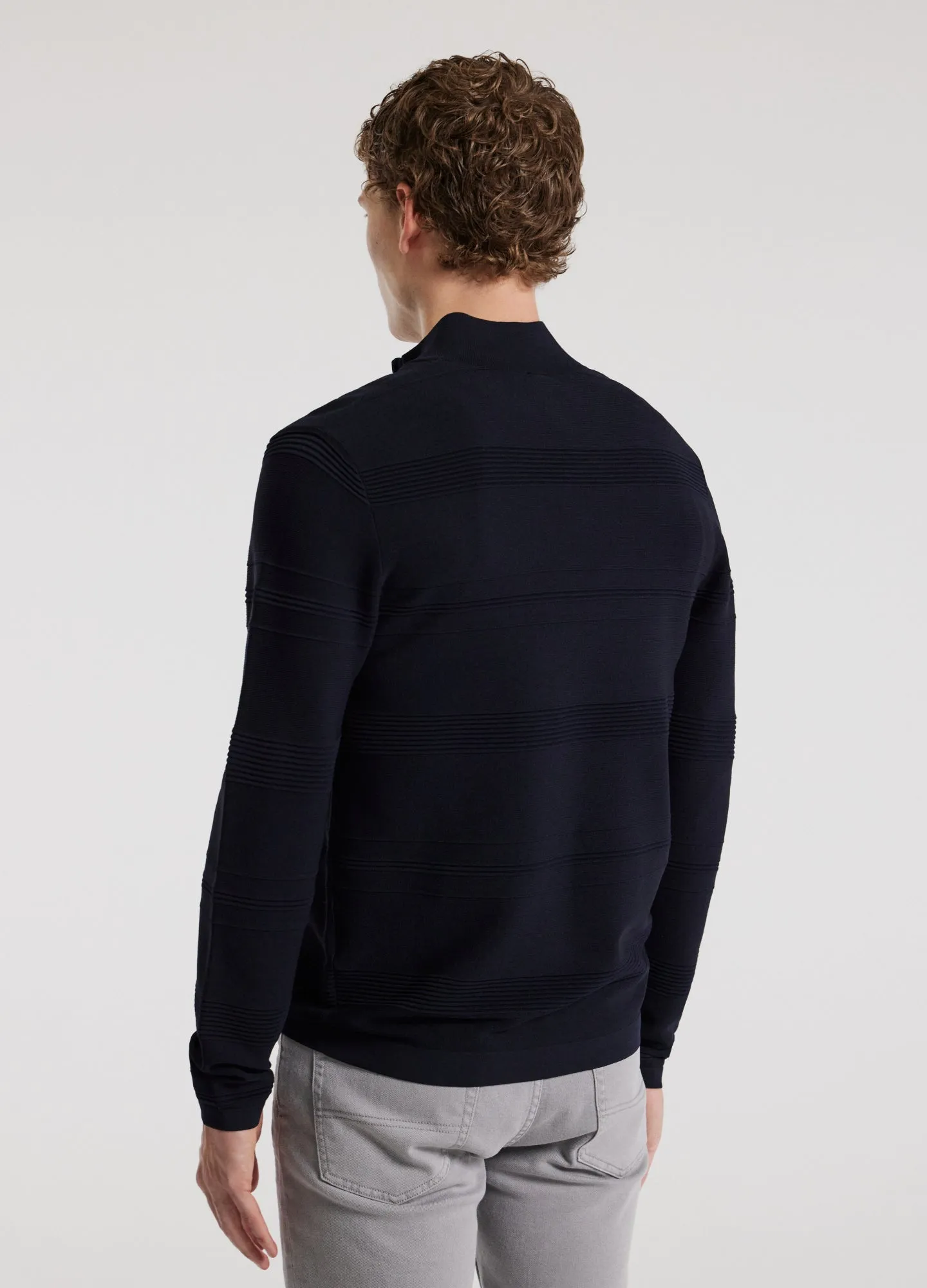 Quarter Zip Sweater Navy sold by Calibre product image thumbnail 5
