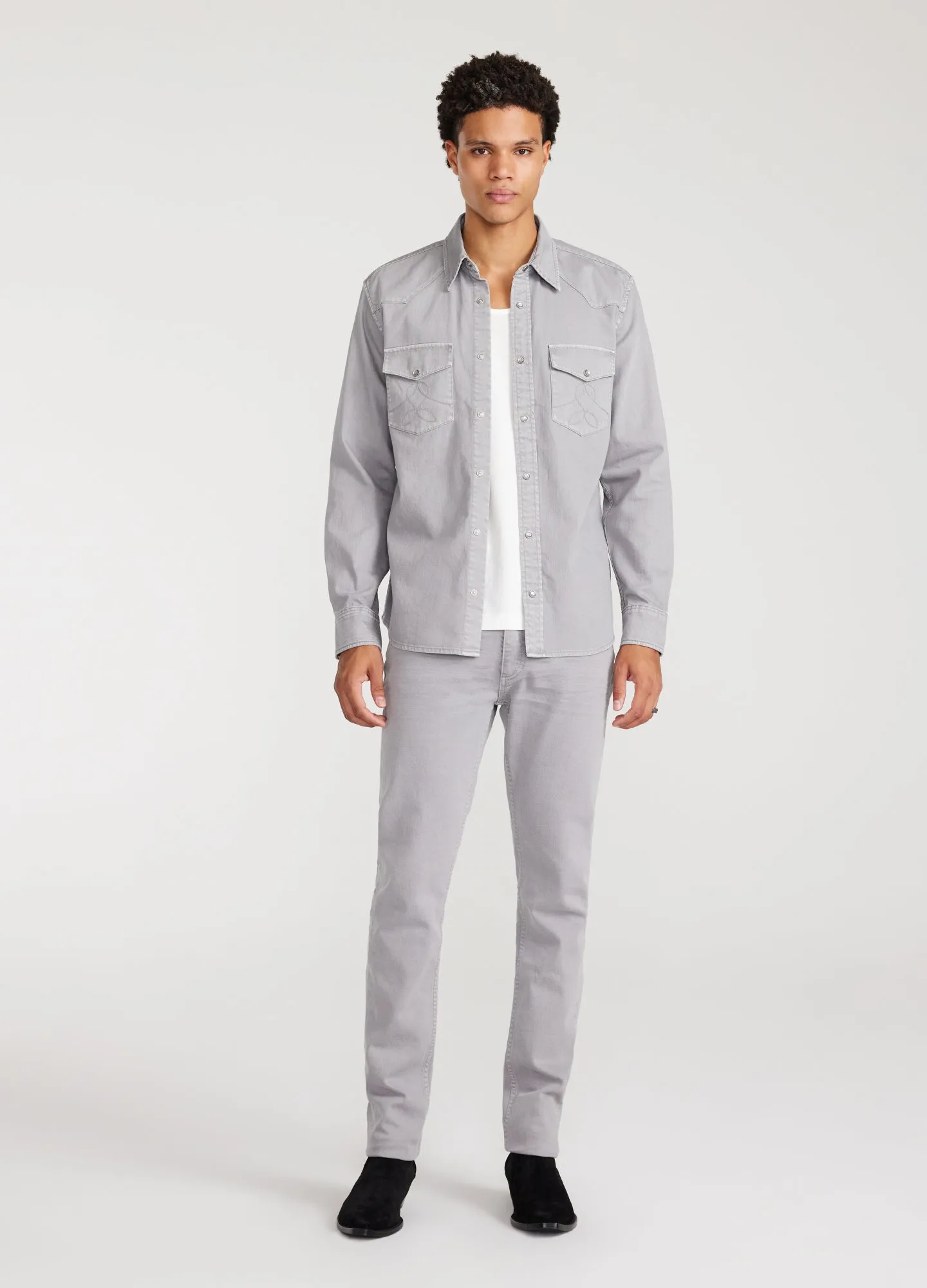 Overdyed Western Shirt Ash sold by Calibre product image thumbnail 2