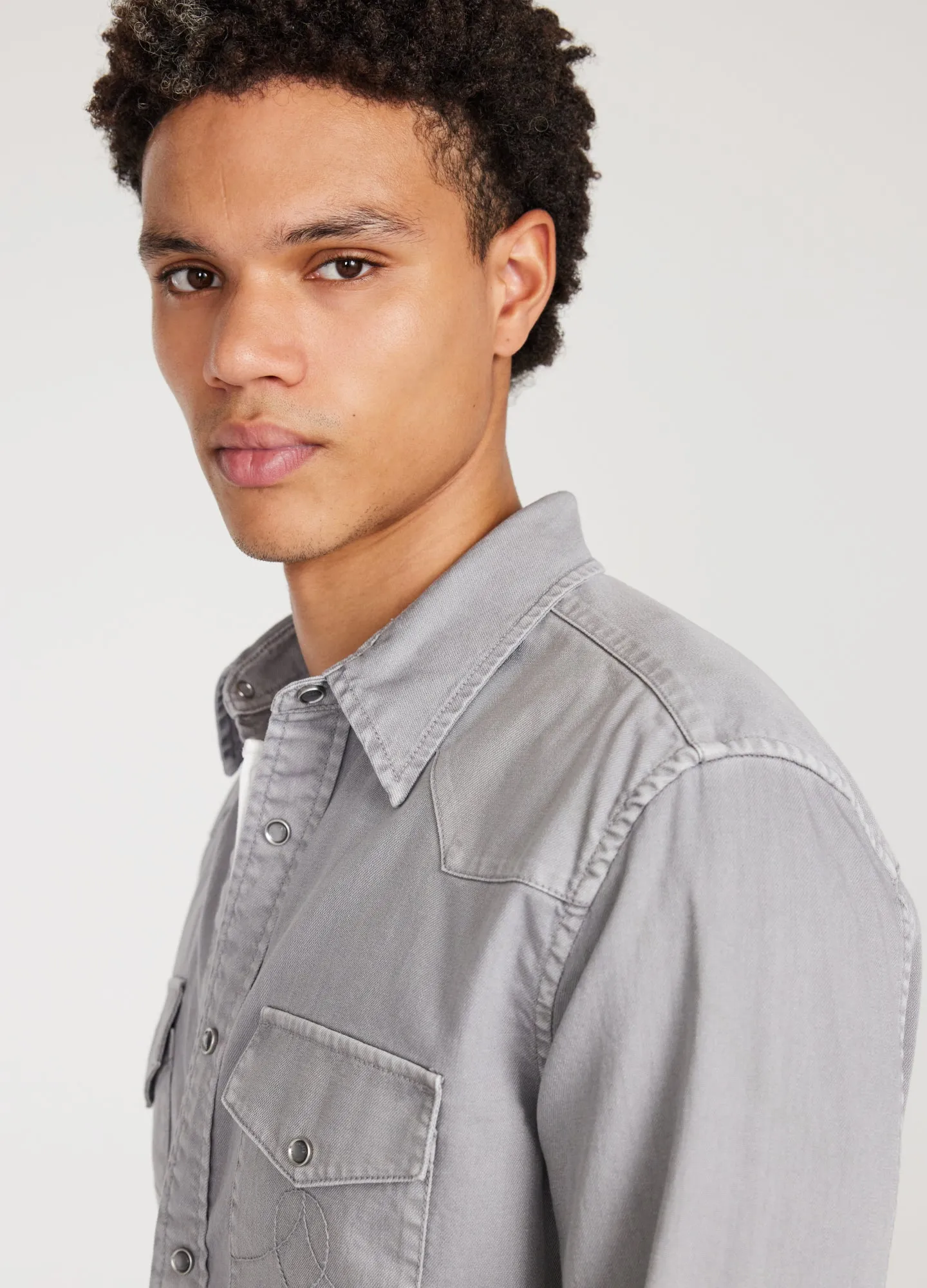 Overdyed Western Shirt Ash sold by Calibre product image thumbnail 4