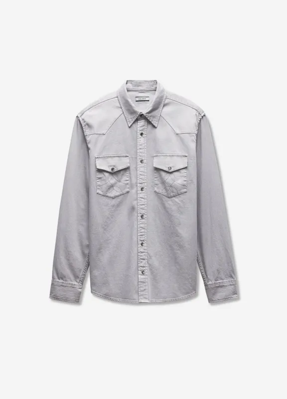 Overdyed Western Shirt Ash sold by Calibre