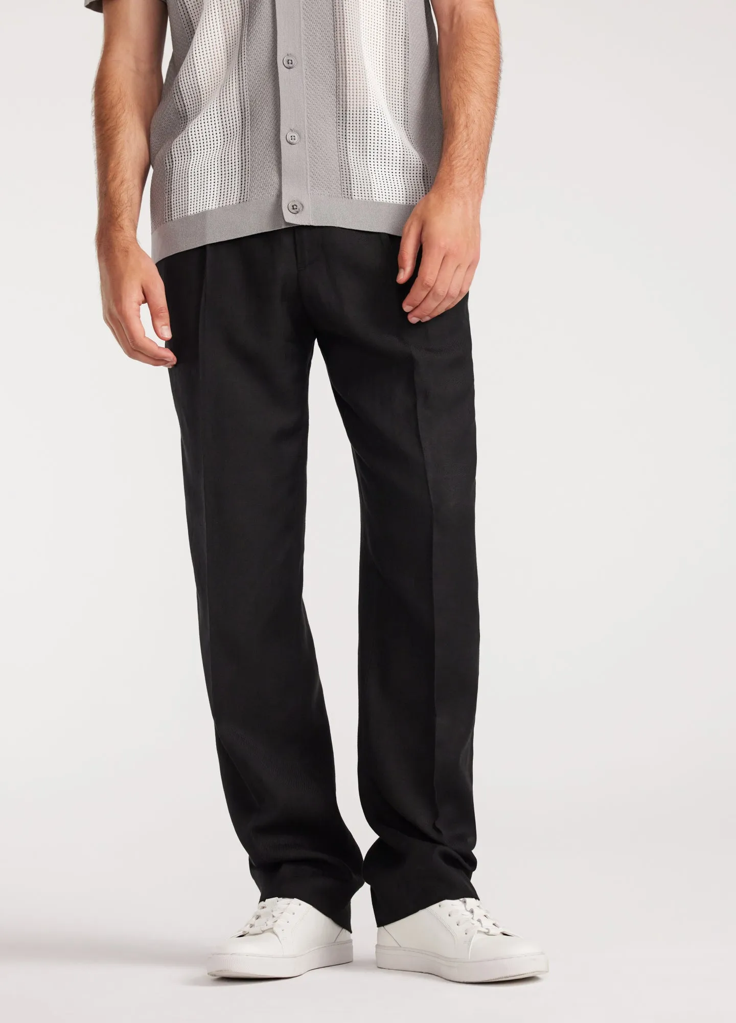 Relaxed Pleated Soft Pants Black sold by Calibre product image thumbnail 3