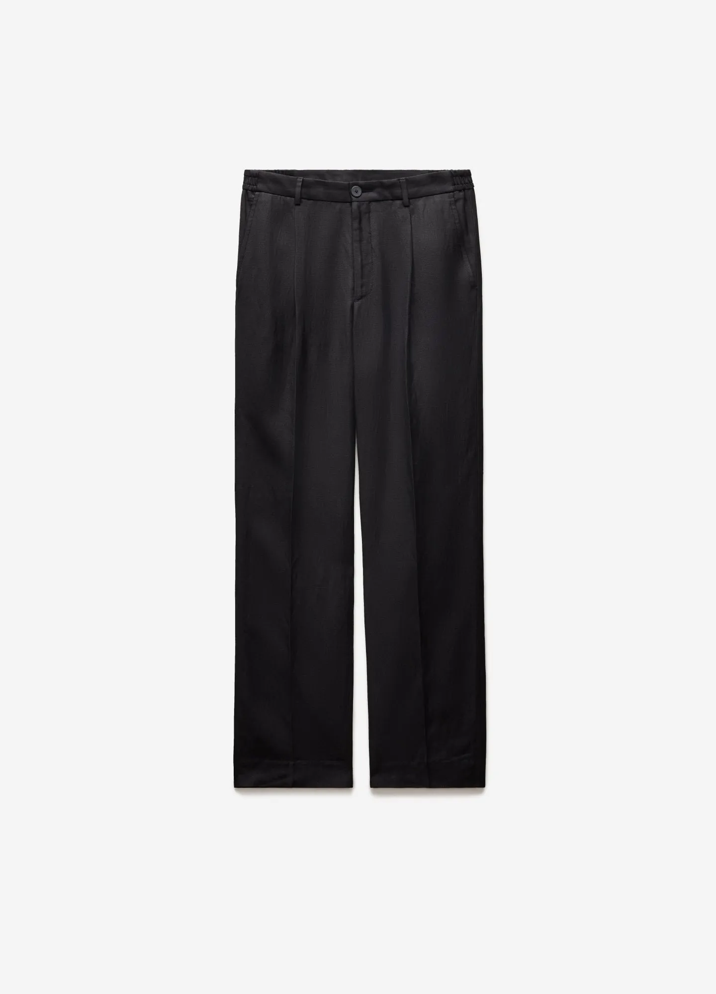 Relaxed Pleated Soft Pants Black sold by Calibre