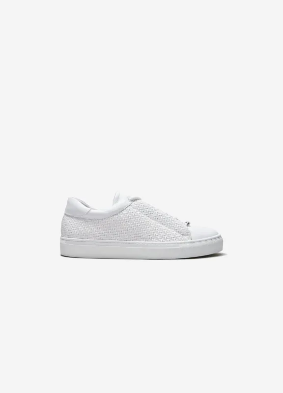 Woven Concealed Sneaker White sold by Calibre