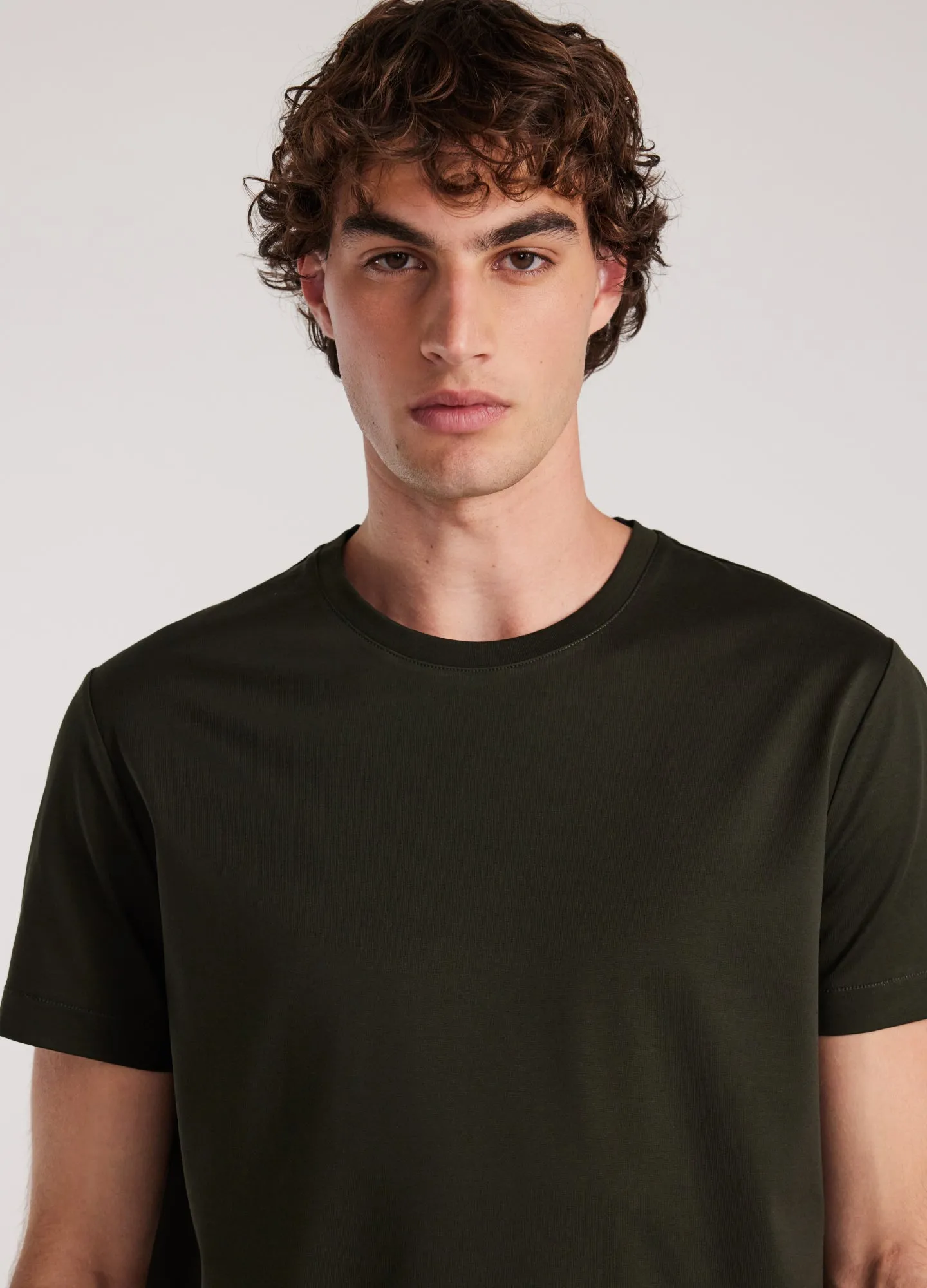 Mercerised Crew T-shirt Army Green sold by Calibre product image thumbnail 4