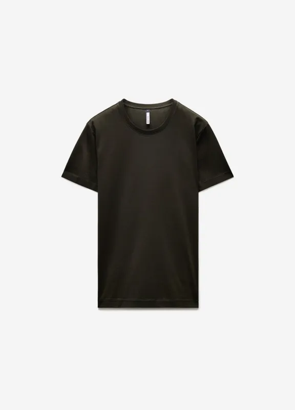 Mercerised Crew T-shirt Army Green sold by Calibre