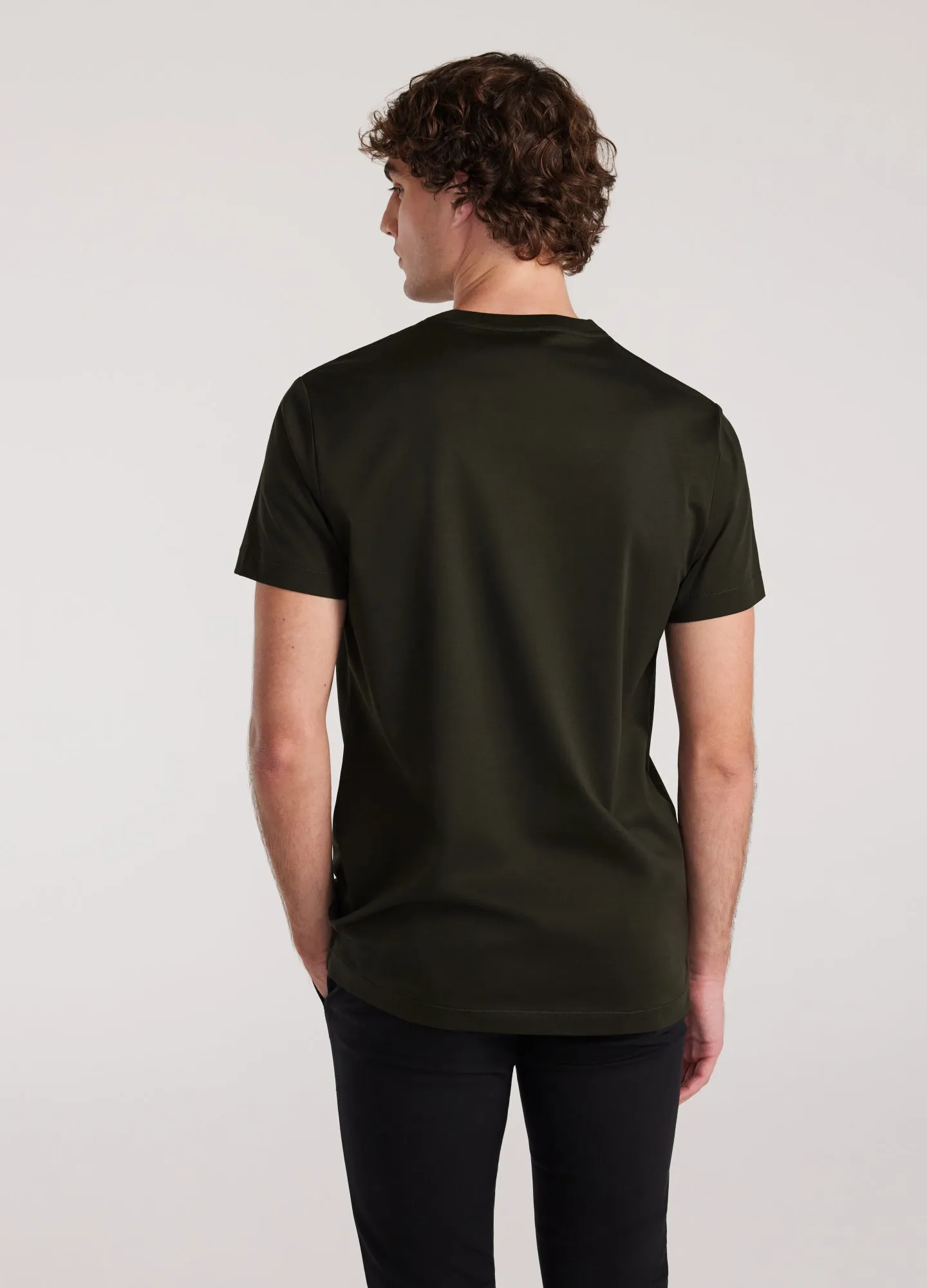 Mercerised Crew T-shirt Army Green sold by Calibre product image thumbnail 5