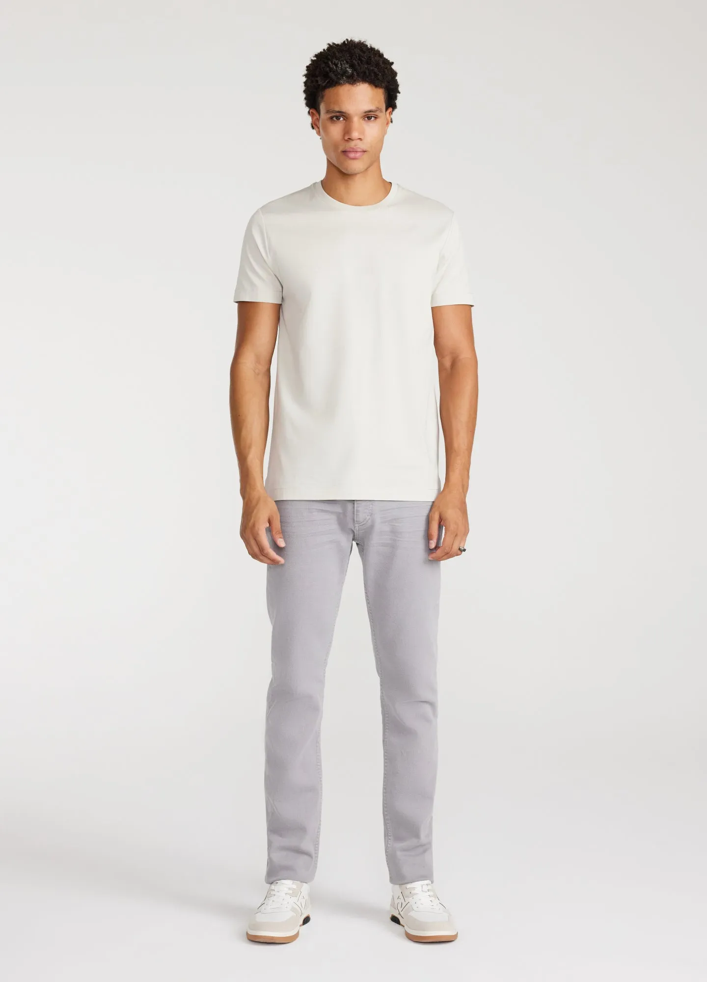 Mercerised Crew T-shirt Salt sold by Calibre product image thumbnail 2