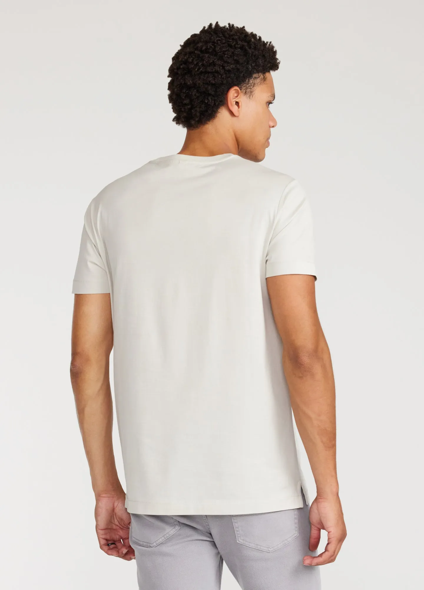 Mercerised Crew T-shirt Salt sold by Calibre product image thumbnail 5