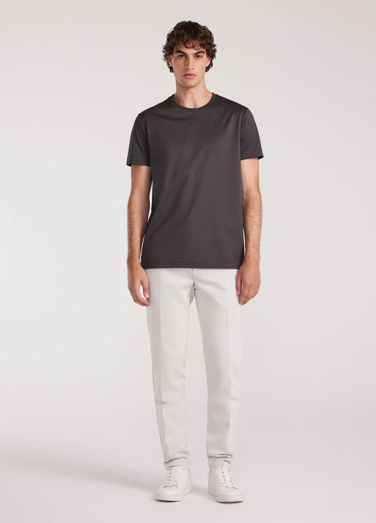 Mercerised Crew T-shirt Steel Grey sold by Calibre product image thumbnail 2