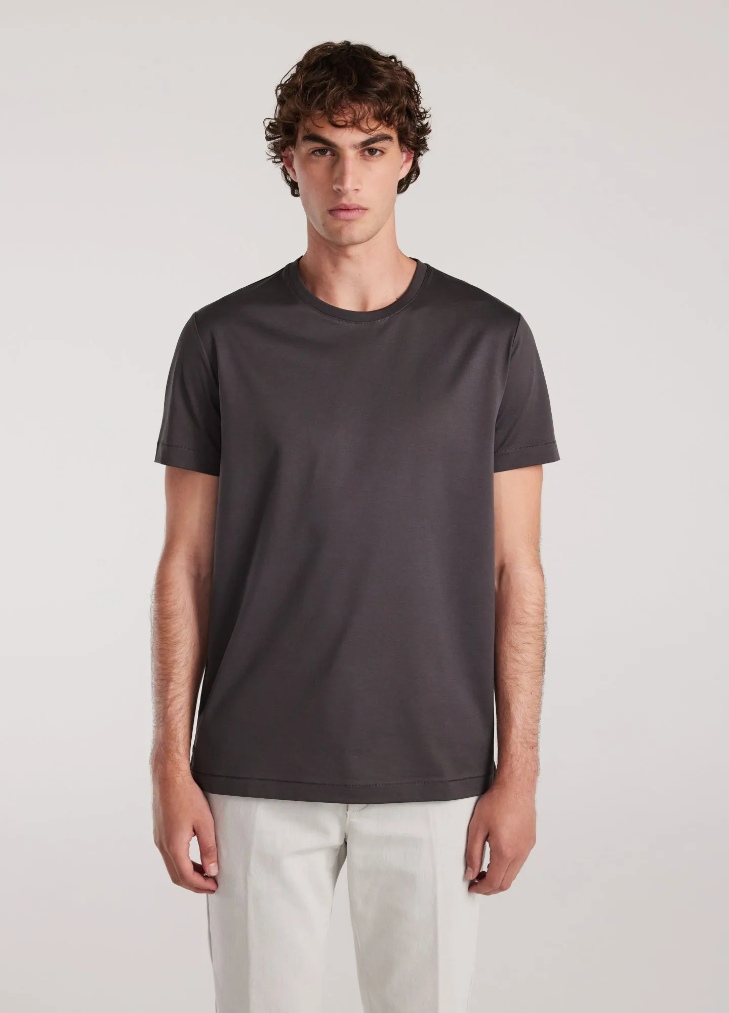 Mercerised Crew T-shirt Steel Grey sold by Calibre product image thumbnail 3