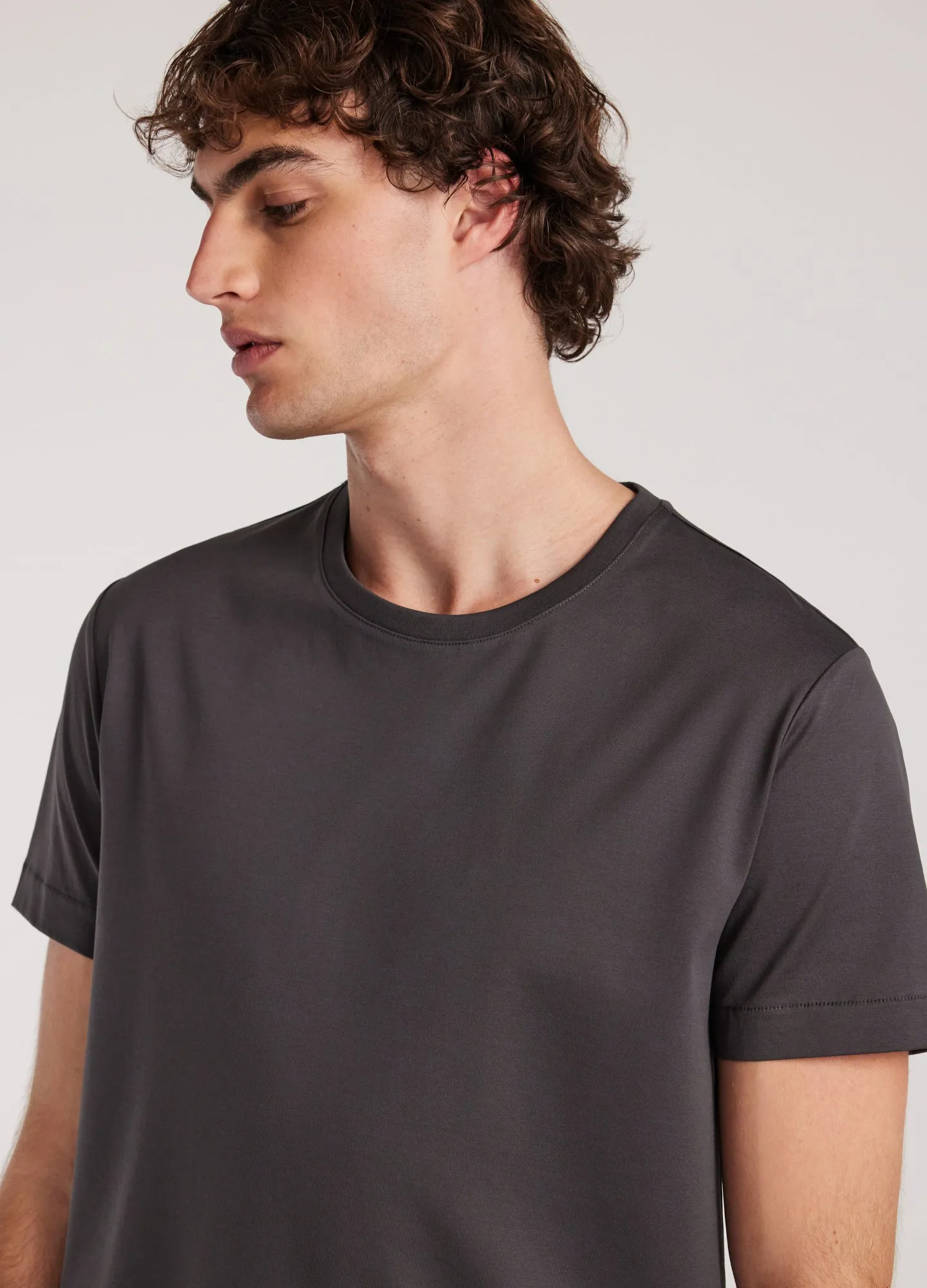 Mercerised Crew T-shirt Steel Grey sold by Calibre product image thumbnail 4