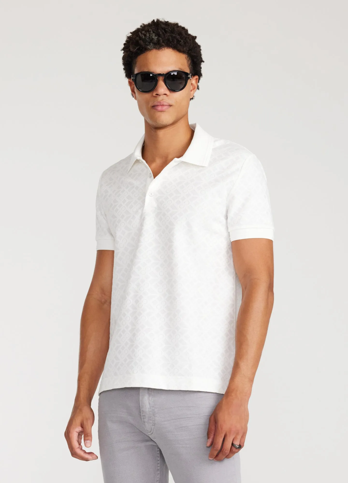 Solid Monogram Polo White sold by Calibre product image thumbnail 3
